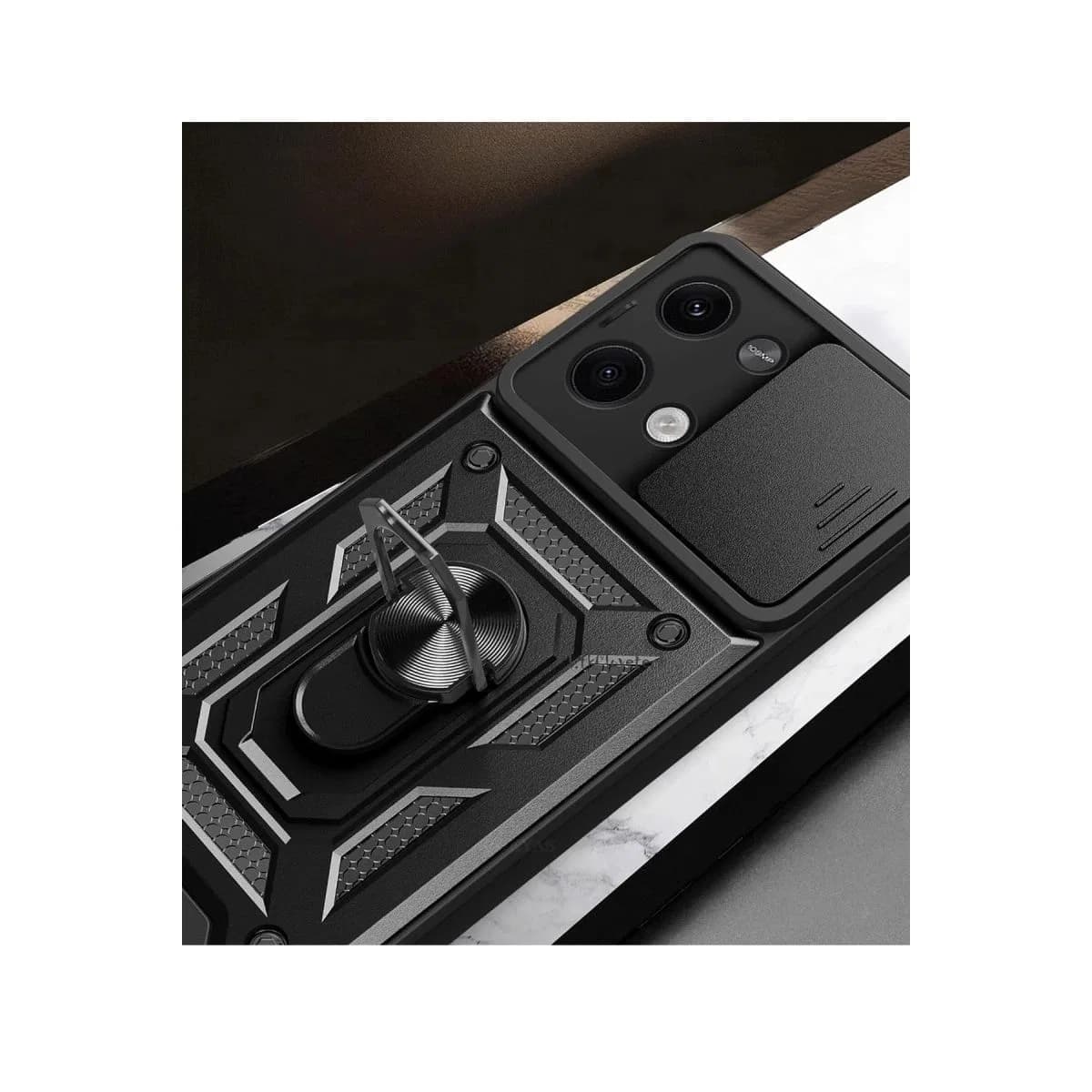 Xiaomi Poco X6 Kılıf Pars Lens Yüzüklü Silikon - Lacivert