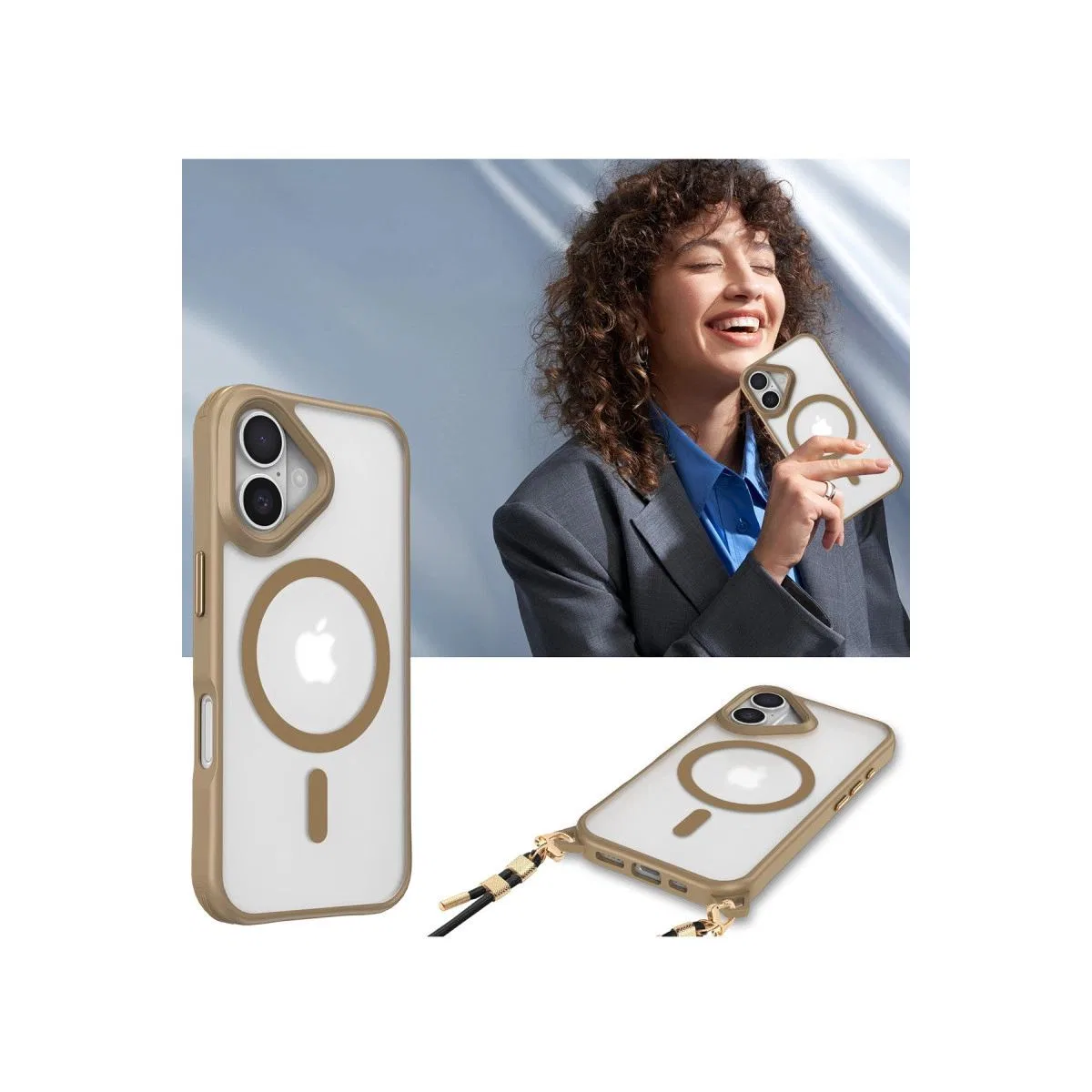 Apple İphone 16 Plus Kılıf Enka Magsafe Silikon Kılıf - Şeffaf