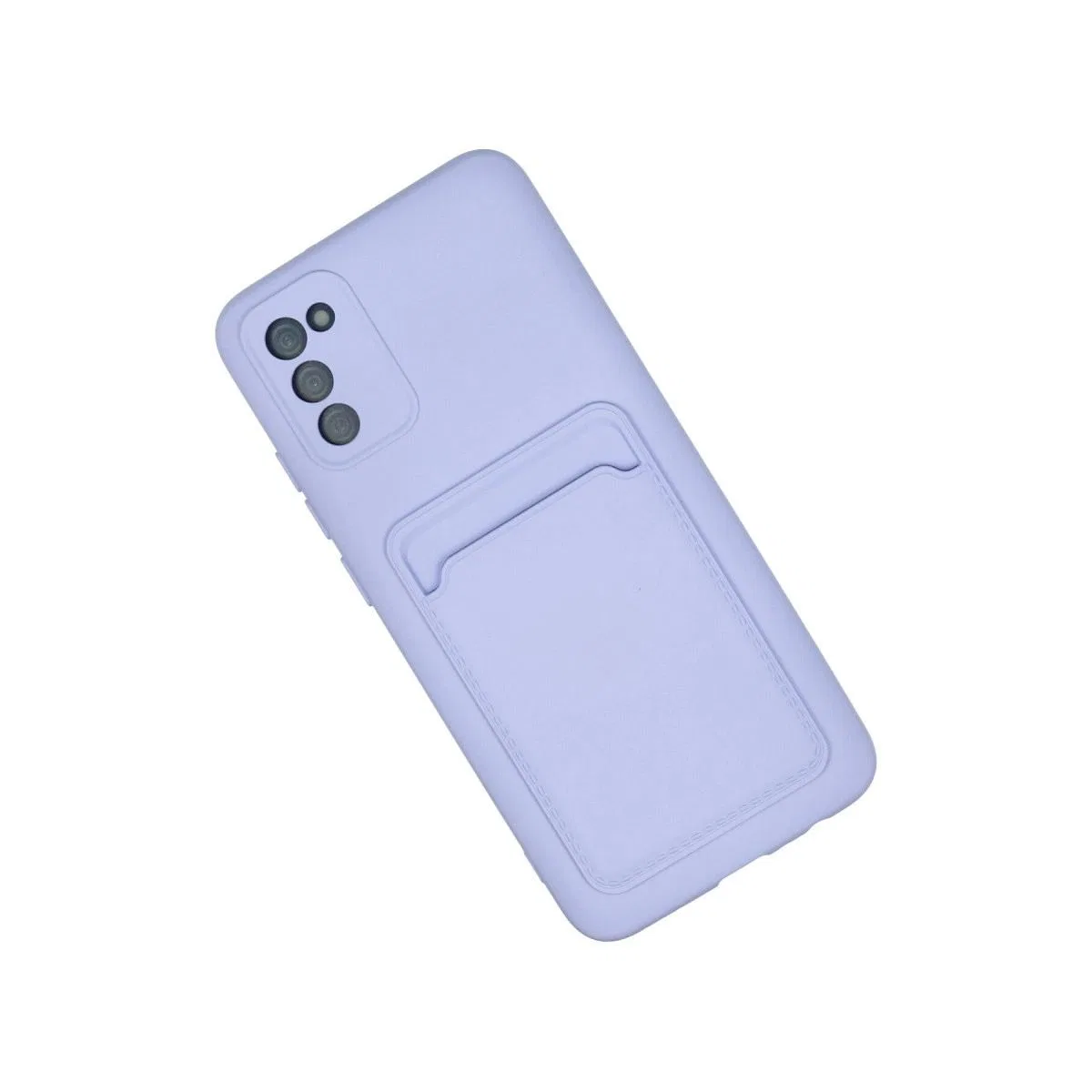 Newface Samsung Galaxy A02s Kılıf Kelvin Kartvizitli Silikon - Lila