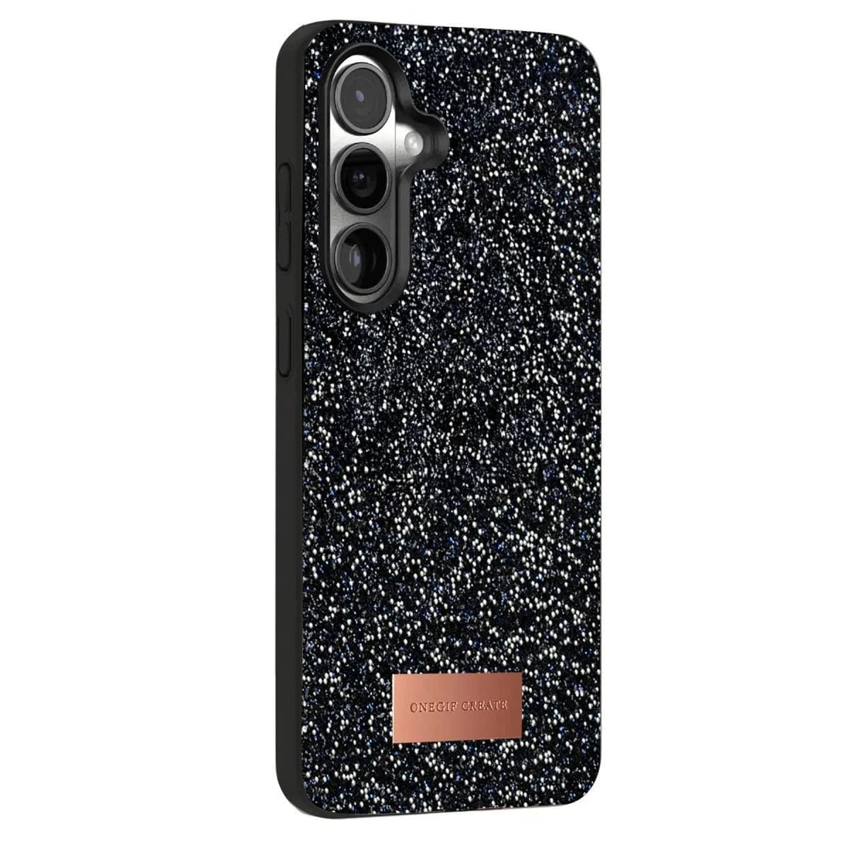 Onegif Samsung Galaxy S25 Bright Simli Kapak - Siyah