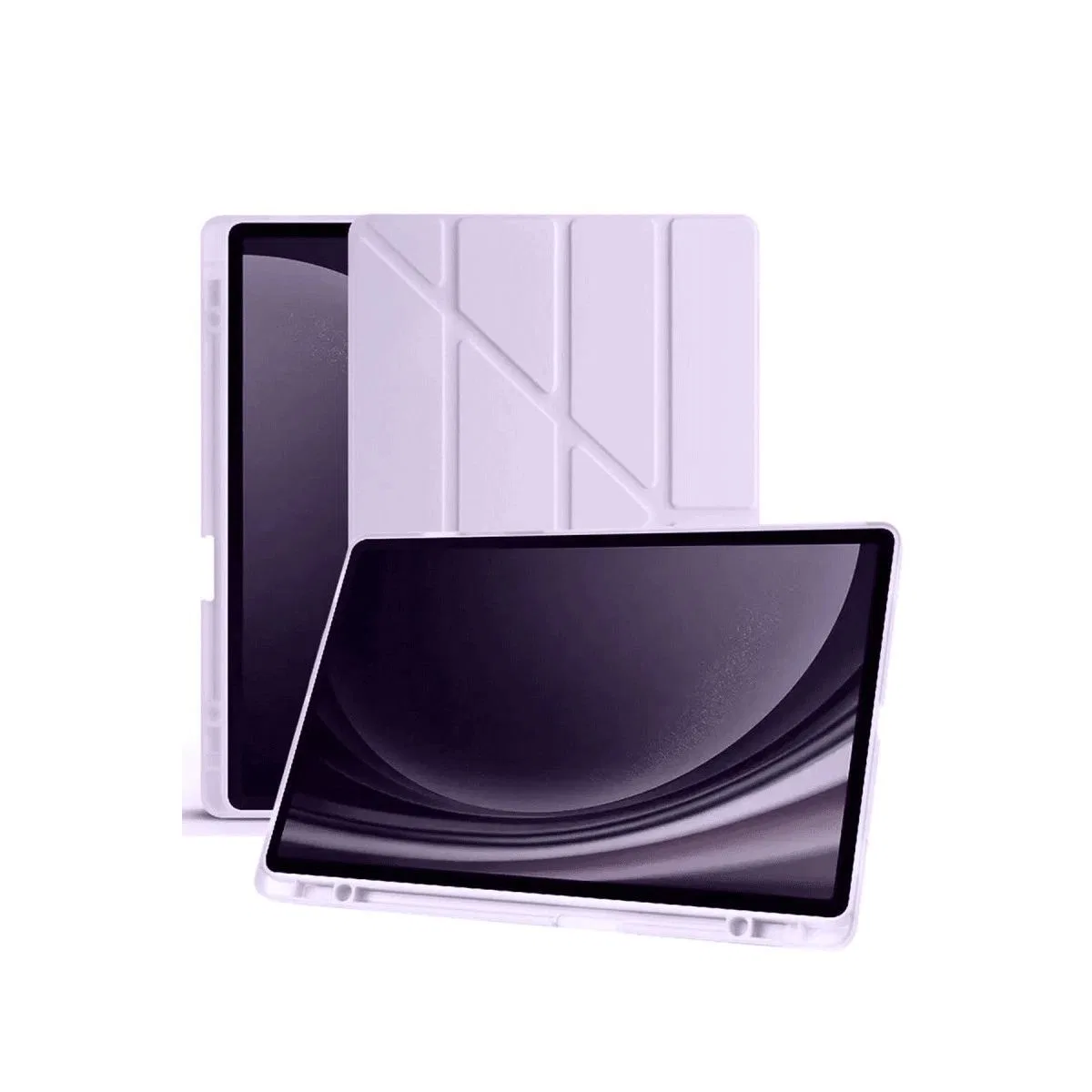 Samsung Galaxy X610 Tab S9 Fe Plus 12. 4 Kılıf Kalemlikli Mars Tablet Kılıfı - Lila