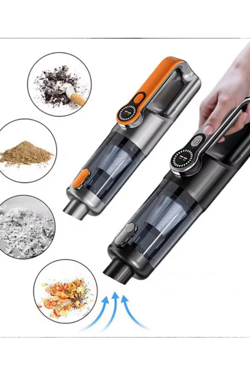 Işıklı Araç Süpürgesi Kablosuz 22. 000 Pascal Çekim Gücü Vakum Ve Üfleme 2in1 10başlık Metal Filtreli