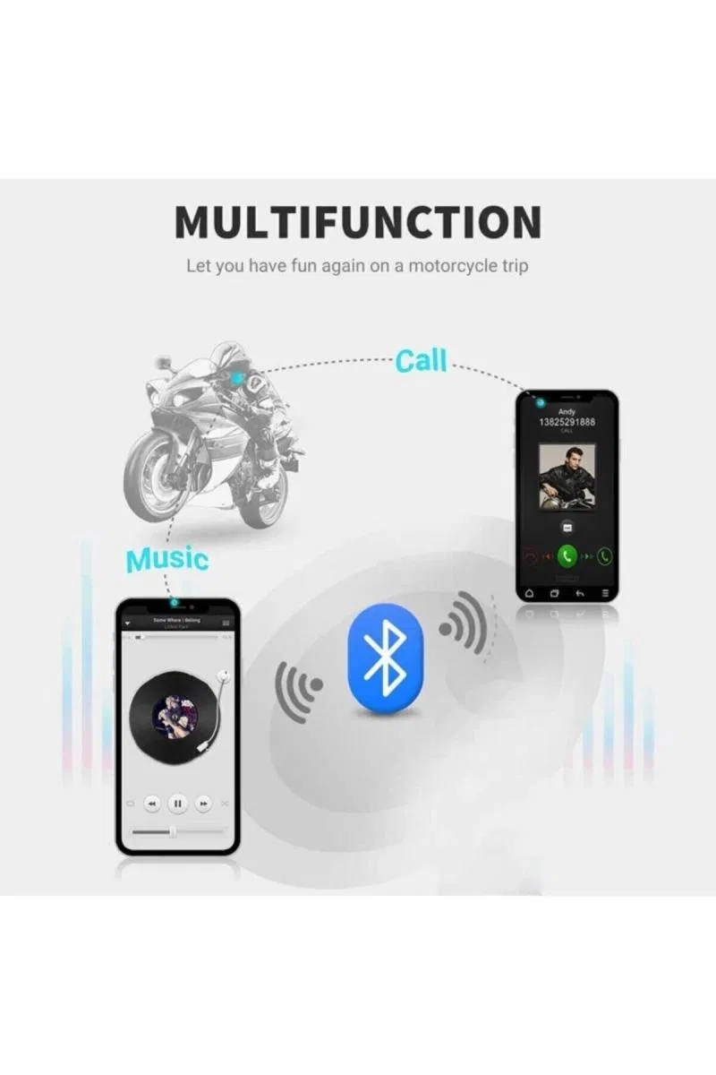 Bt22 Kask Kulaklık Bluetooth Motosiklet Kulaklık 5. 0 Bluetooth Interkom Motorsiklet Kulaklık