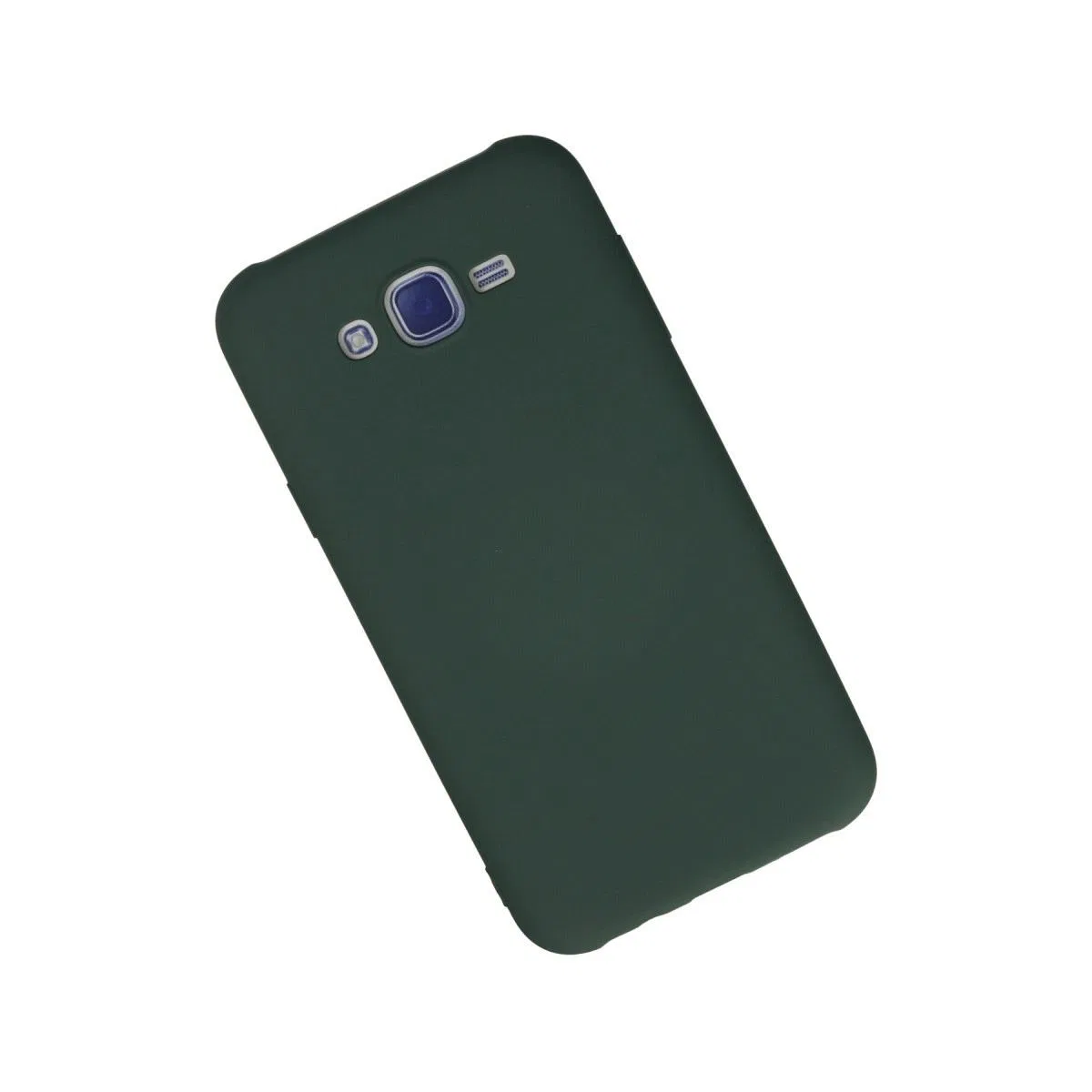 Samsung Galaxy J7 Kılıf Nano İçi Kadife Silikon - Koyu Yeşil