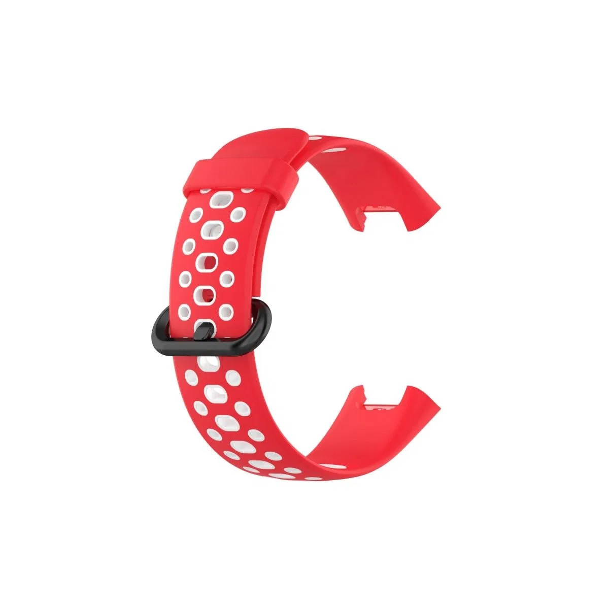 Xiaomi Redmi Watch 2 Spor Delikli Kordon - Kırmızı-beyaz
