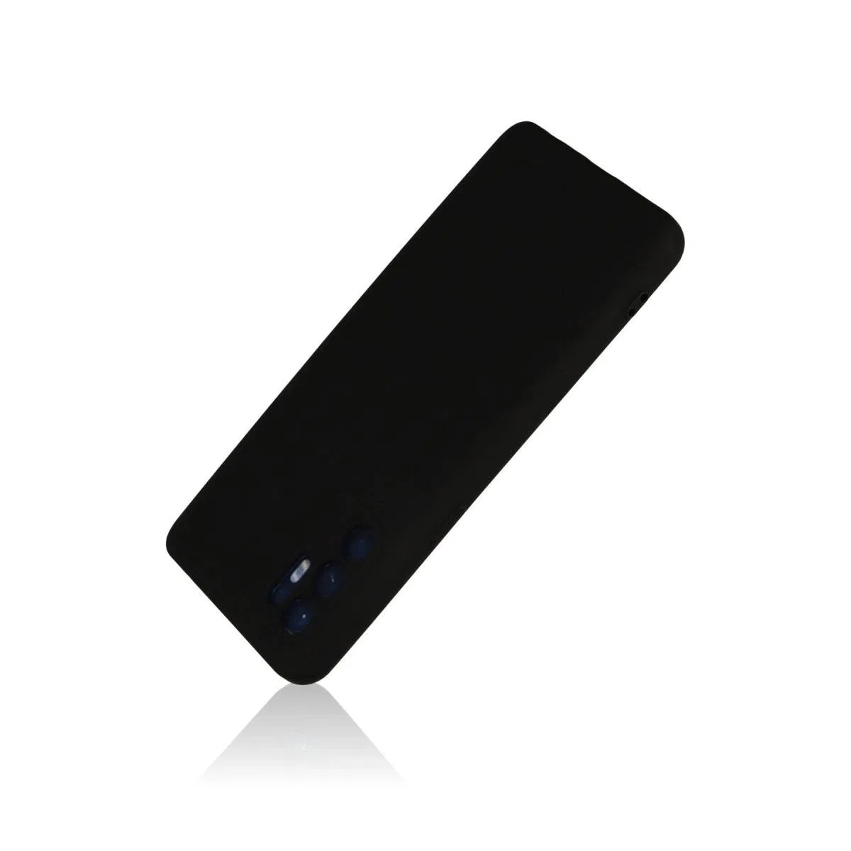 Oppo Reno 6 Kılıf Nano İçi Kadife Silikon - Siyah