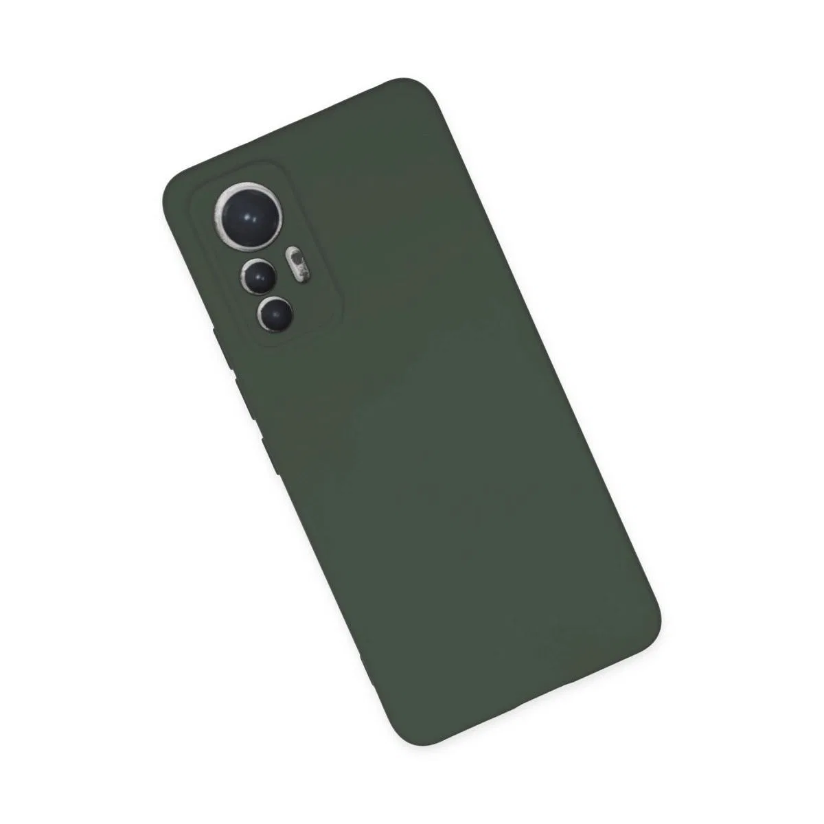 Xiaomi Mi 12 Lite Kılıf Nano İçi Kadife Silikon - Koyu Yeşil