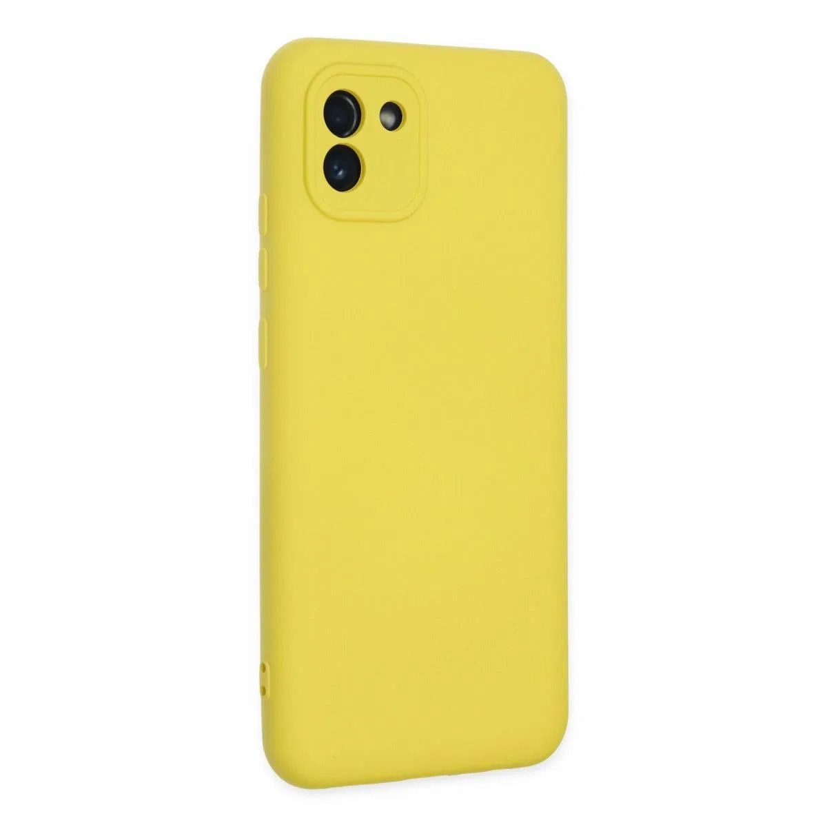 Samsung Galaxy A03 Kılıf Nano İçi Kadife Silikon - Sarı