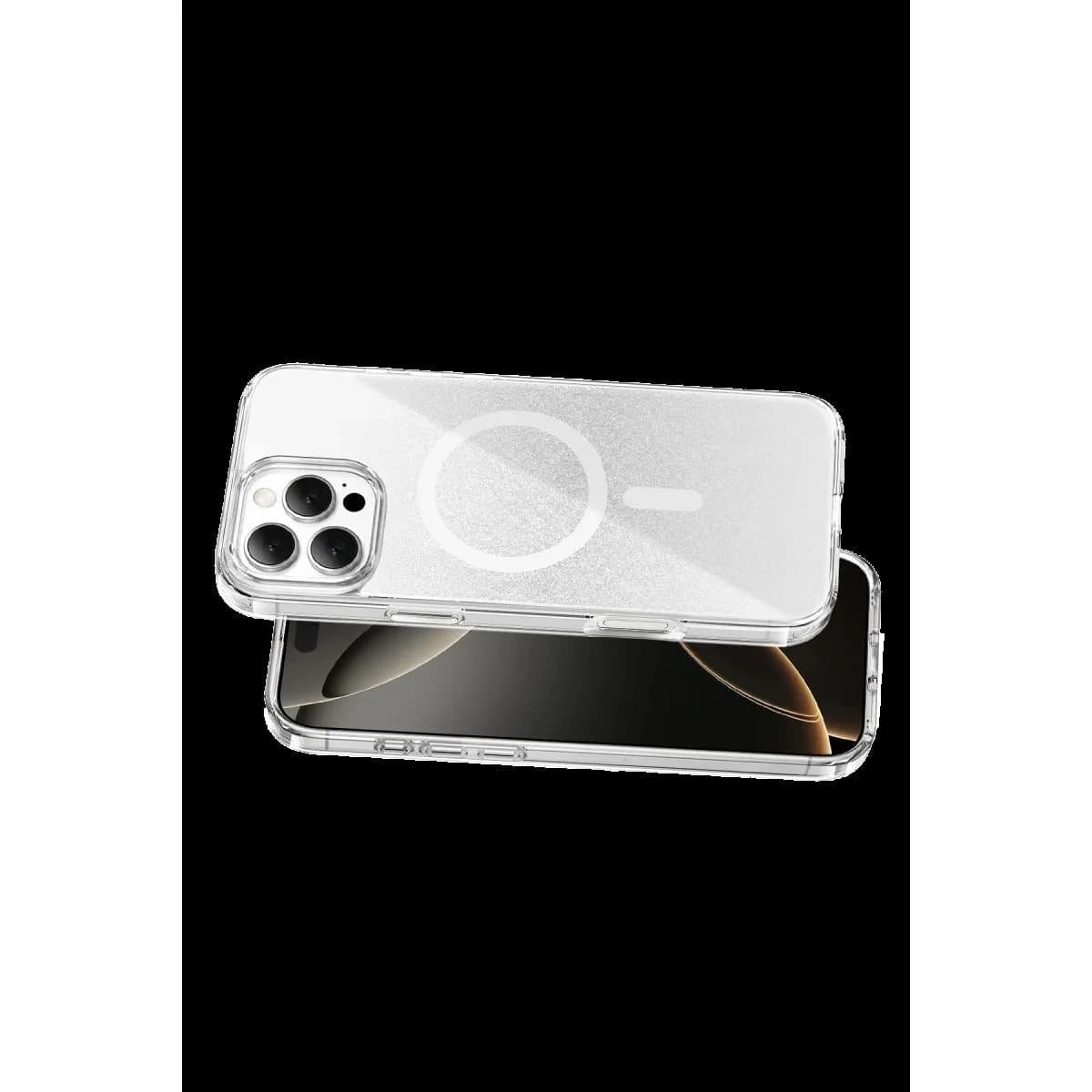 Onegif Apple İphone 16 Pro Max Sora Simli Magsafe Kapak - Beyaz