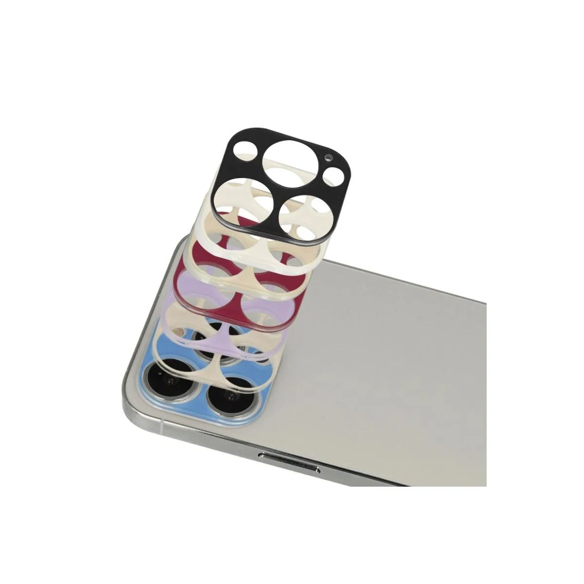 Apple İphone 13 Pro Max Rainbow Kamera Lens Koruma Cam - Mavi