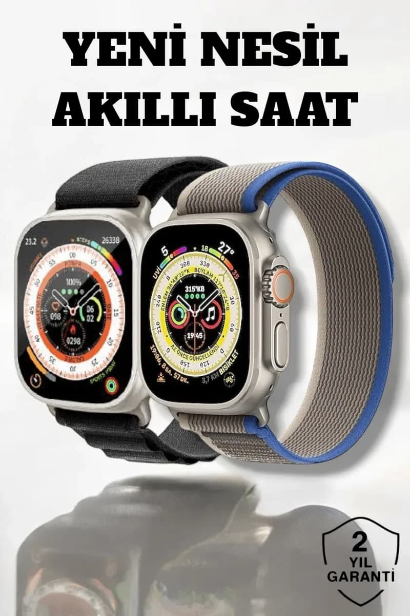 49MM Ekranlı, Kan Basıncı ve Adımsayar Özellikli Bluetooth Akıllı Saat