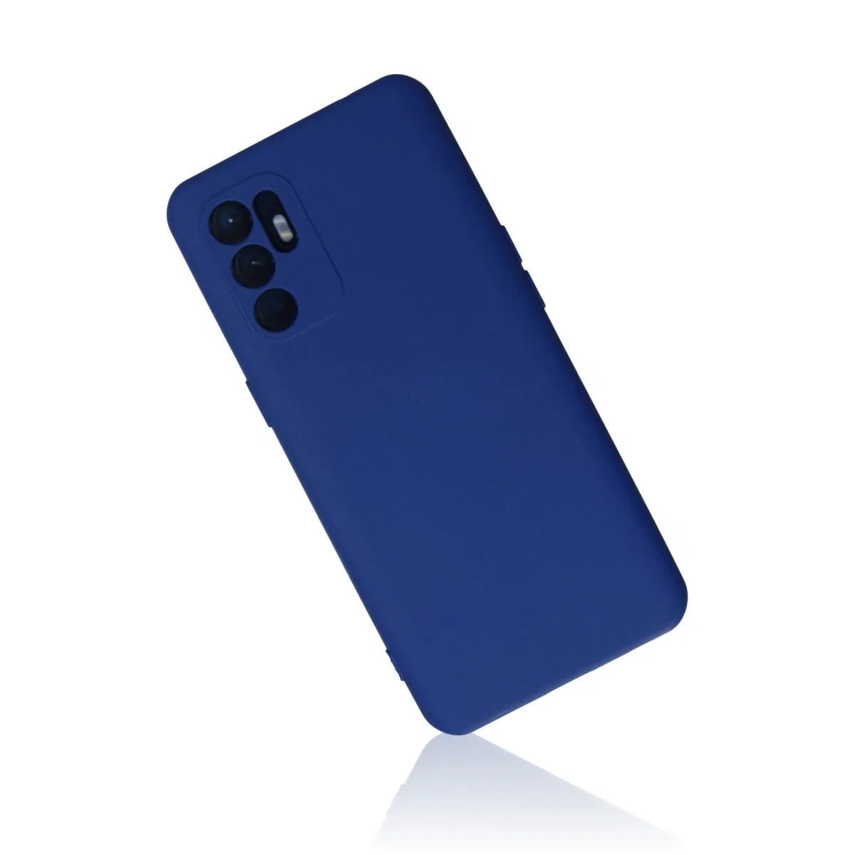Oppo Reno 6 Kılıf Nano İçi Kadife Silikon - Mavi