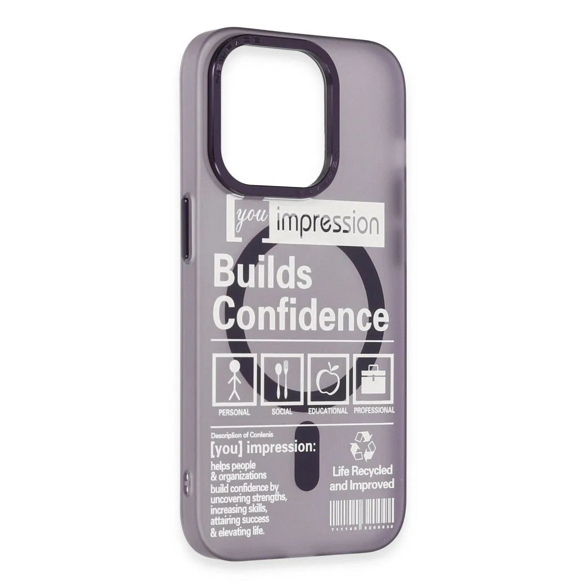 Apple İphone 14 Pro Kılıf Apollo Magneticsafe Desenli Kapak - Apollo Mor - 6
