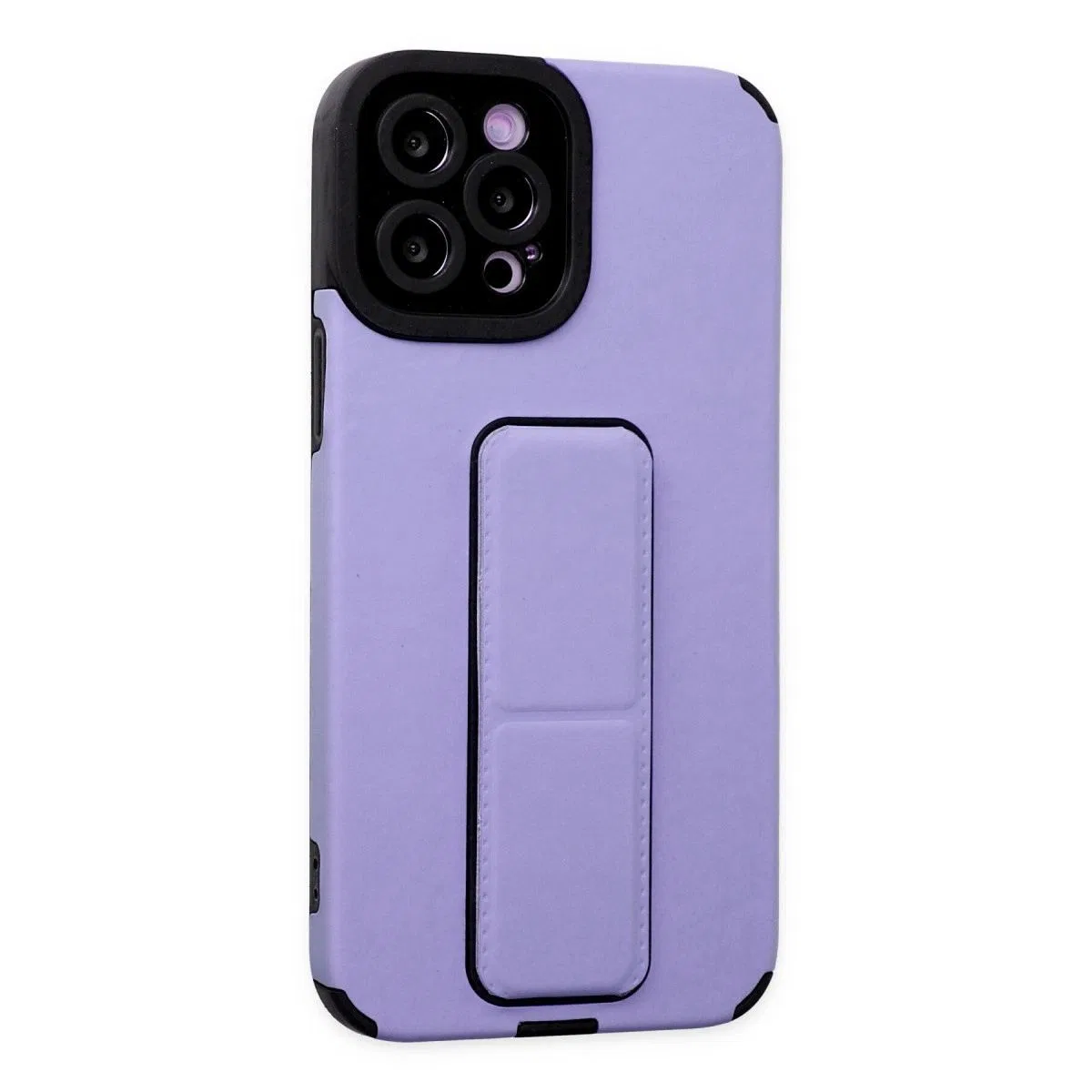 Apple İphone 12 Pro Max Kılıf Mega Standlı Silikon - Lila