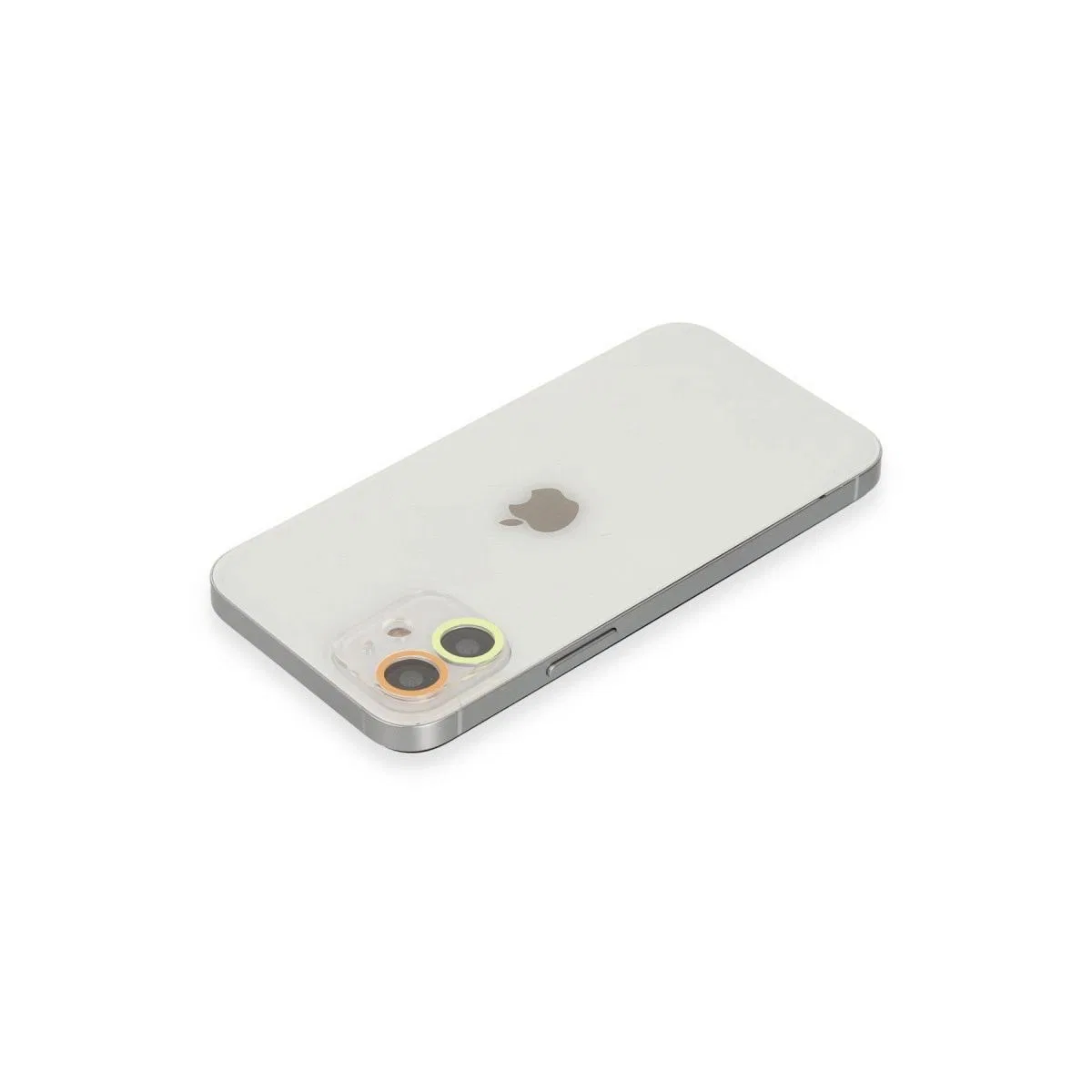 Apple İphone 12 Renkli Kamera Lens Koruma Cam - Sarı-turuncu