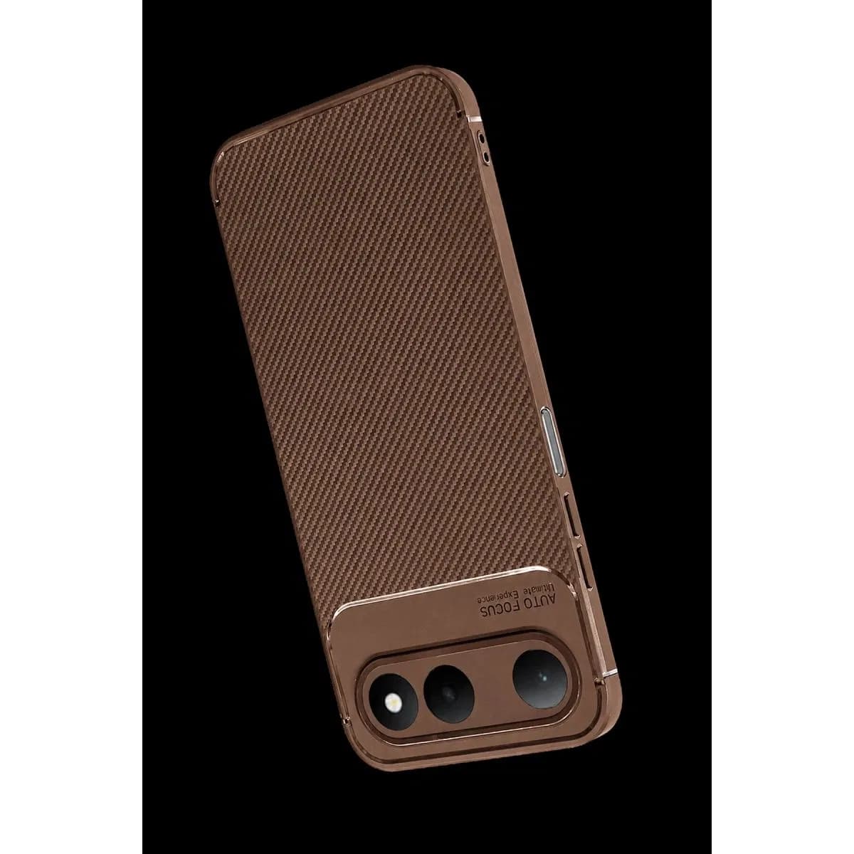 Newface Tecno Spark 50 5g Auto Focus Karbon Kapak - Kahverengi