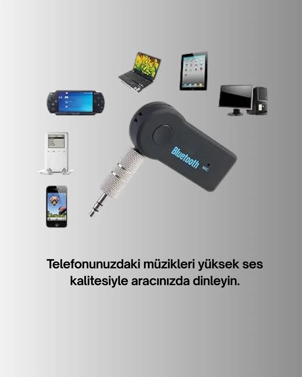 Taşınabilir Bluetooth AUX Araç Müzik ve Konuşma Kiti