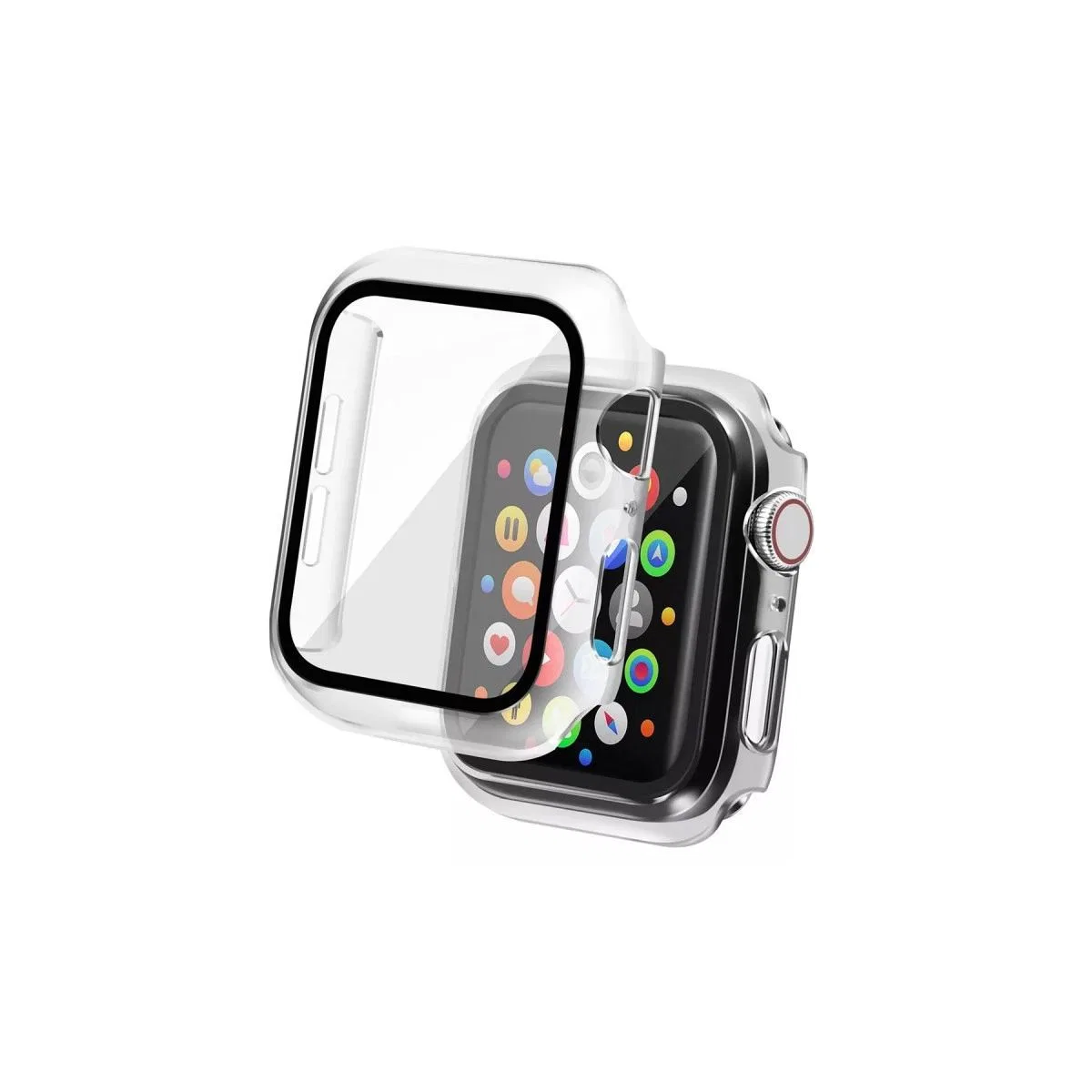 Apple Watch 42mm Camlı Kasa Ekran Koruyucu - Şeffaf