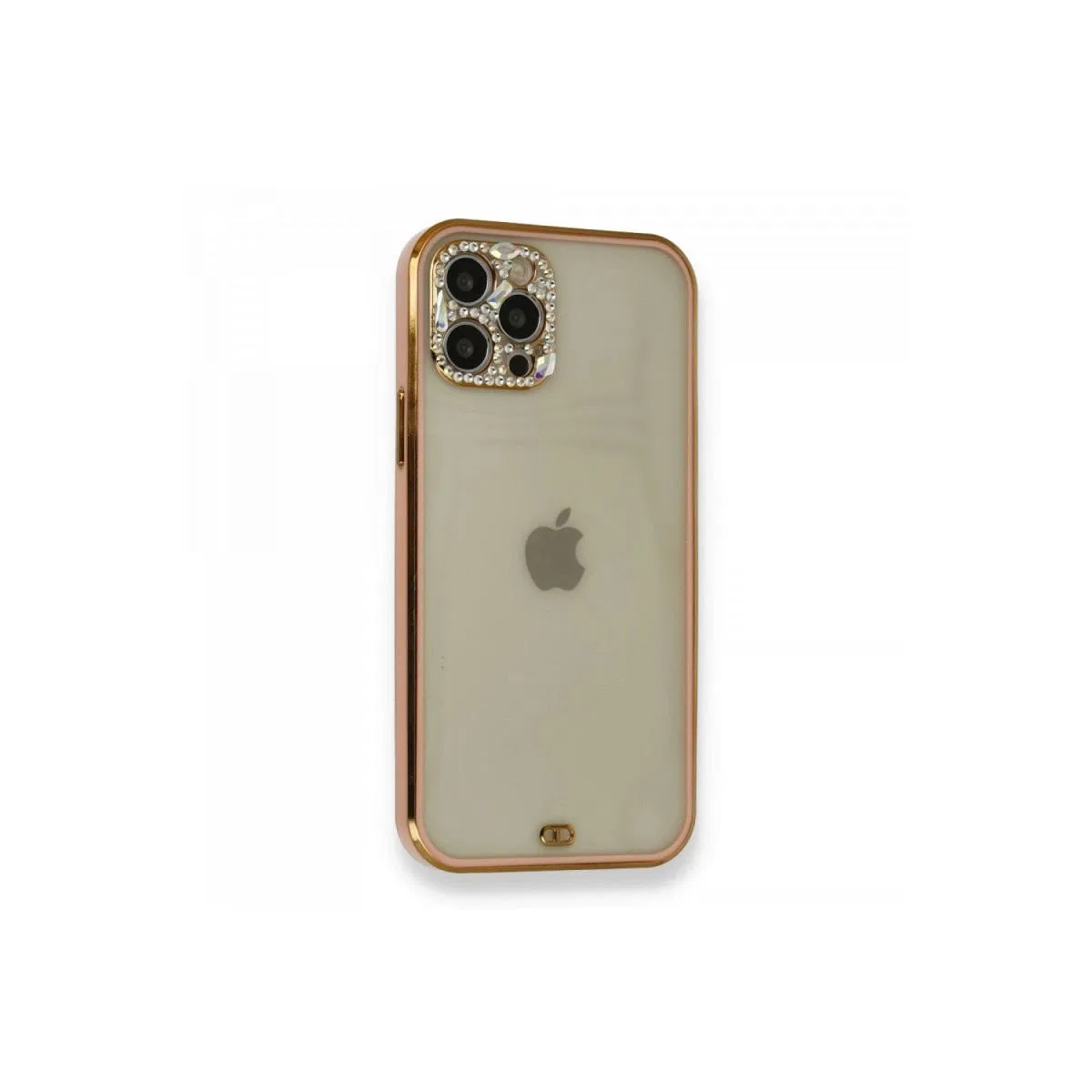Apple İphone 12 Pro Kılıf Liva Taşlı Silikon - Pembe