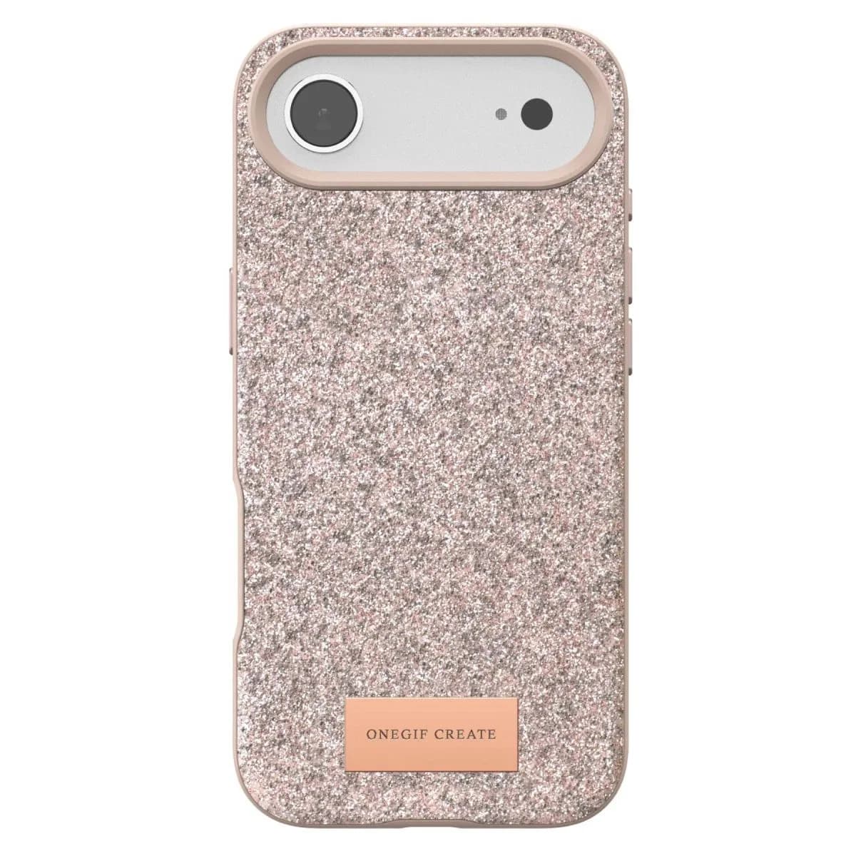 Onegif Apple İphone 17 Air Bright Simli Kapak - Pembe