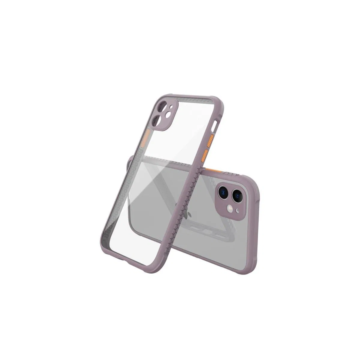 Apple İphone 12 Mini Kılıf Miami Şeffaf Silikon - Açık Mor