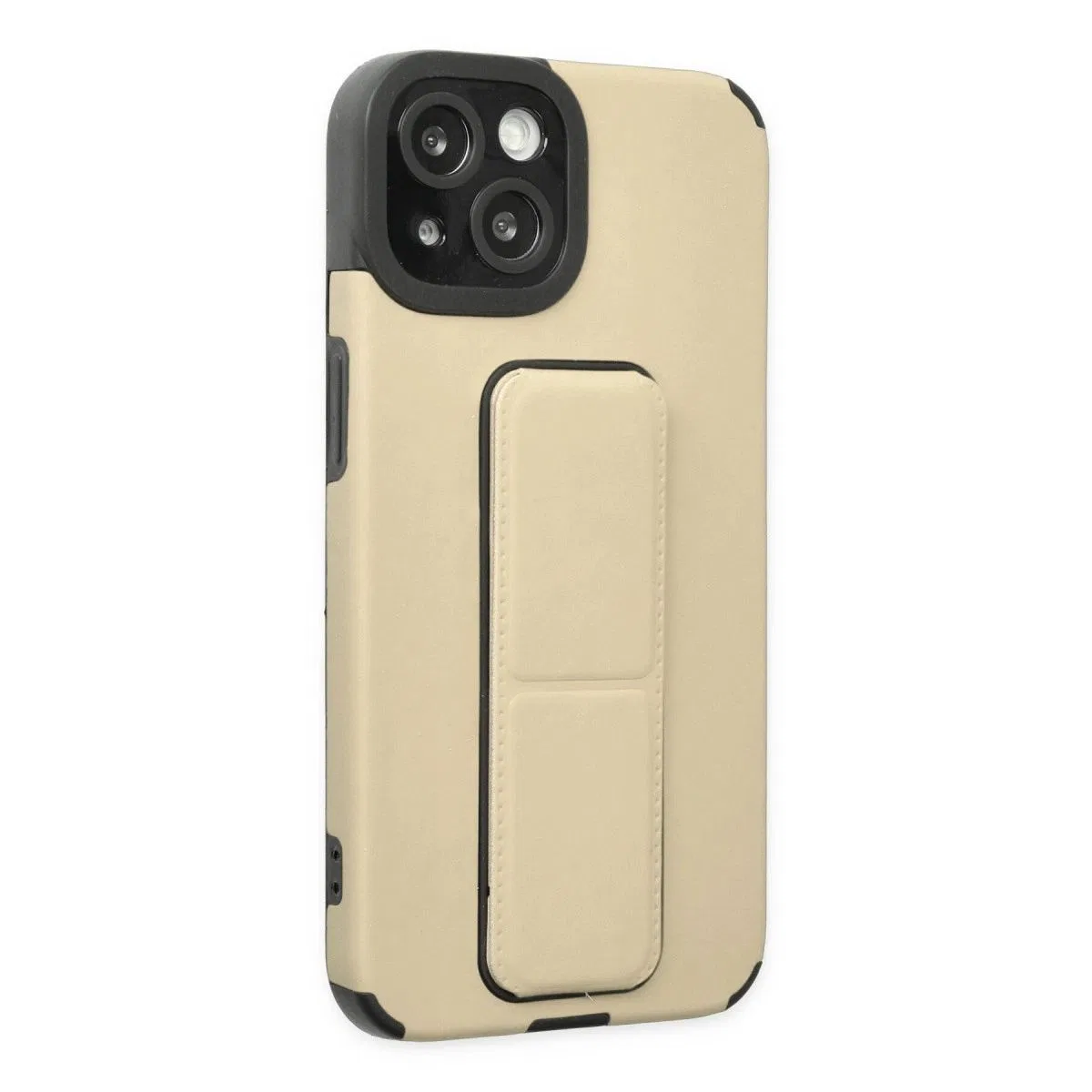 Apple İphone 14 Plus Kılıf Mega Standlı Silikon - Gold