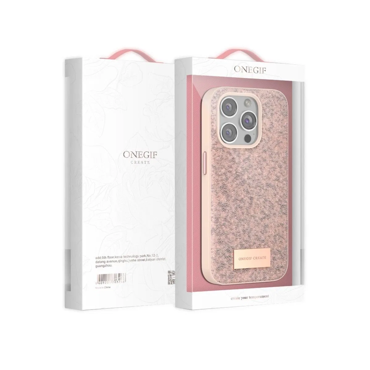 Onegif Apple İphone 15 Bright Simli Kapak - Gümüş