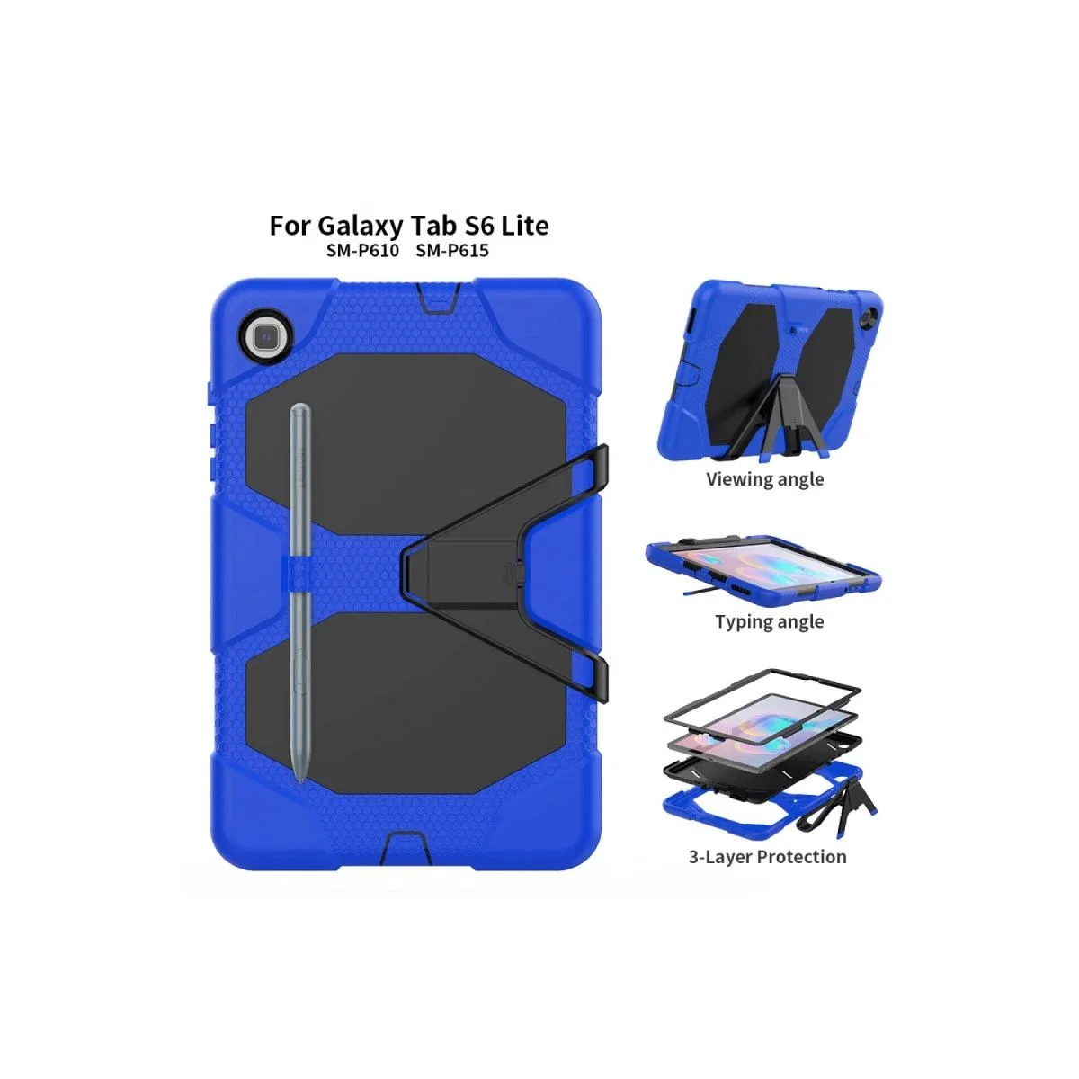 Samsung Galaxy T500 Tab A7 10. 4 Kılıf Griffin Tablet Kapak - Mavi