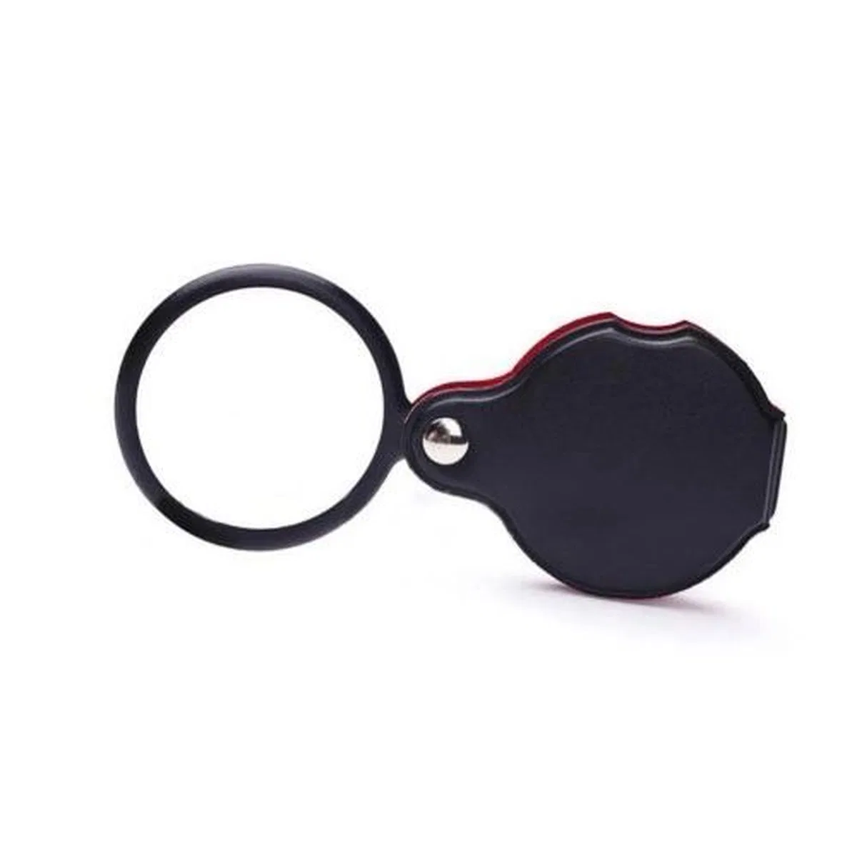 5x 60mm Cam Optik Lens, katlabilir, deri Kaplamalı Cep Büyüteçxx1051