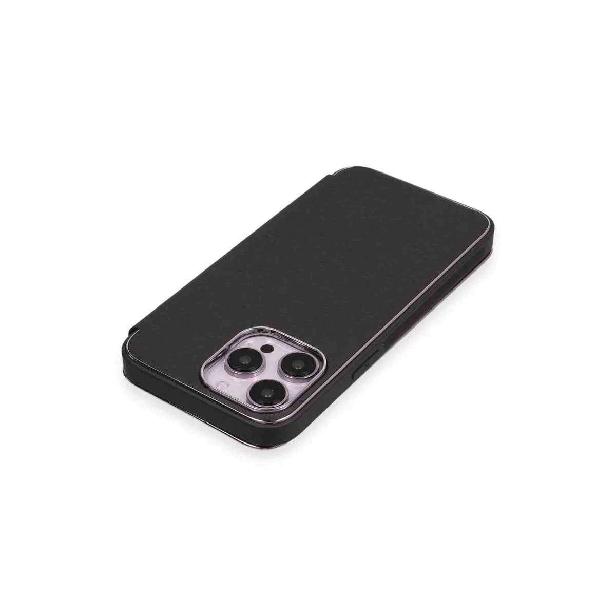 Apple İphone 14 Pro Kılıf Dolpin Kapaklı - Siyah