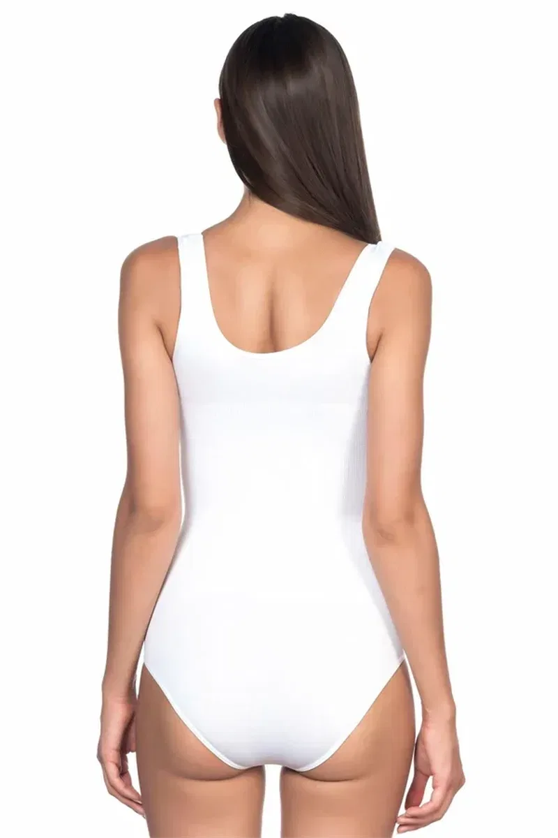 Beyaz MI 1924 Soft Kalın Askıllı Çıtçıtlı Body