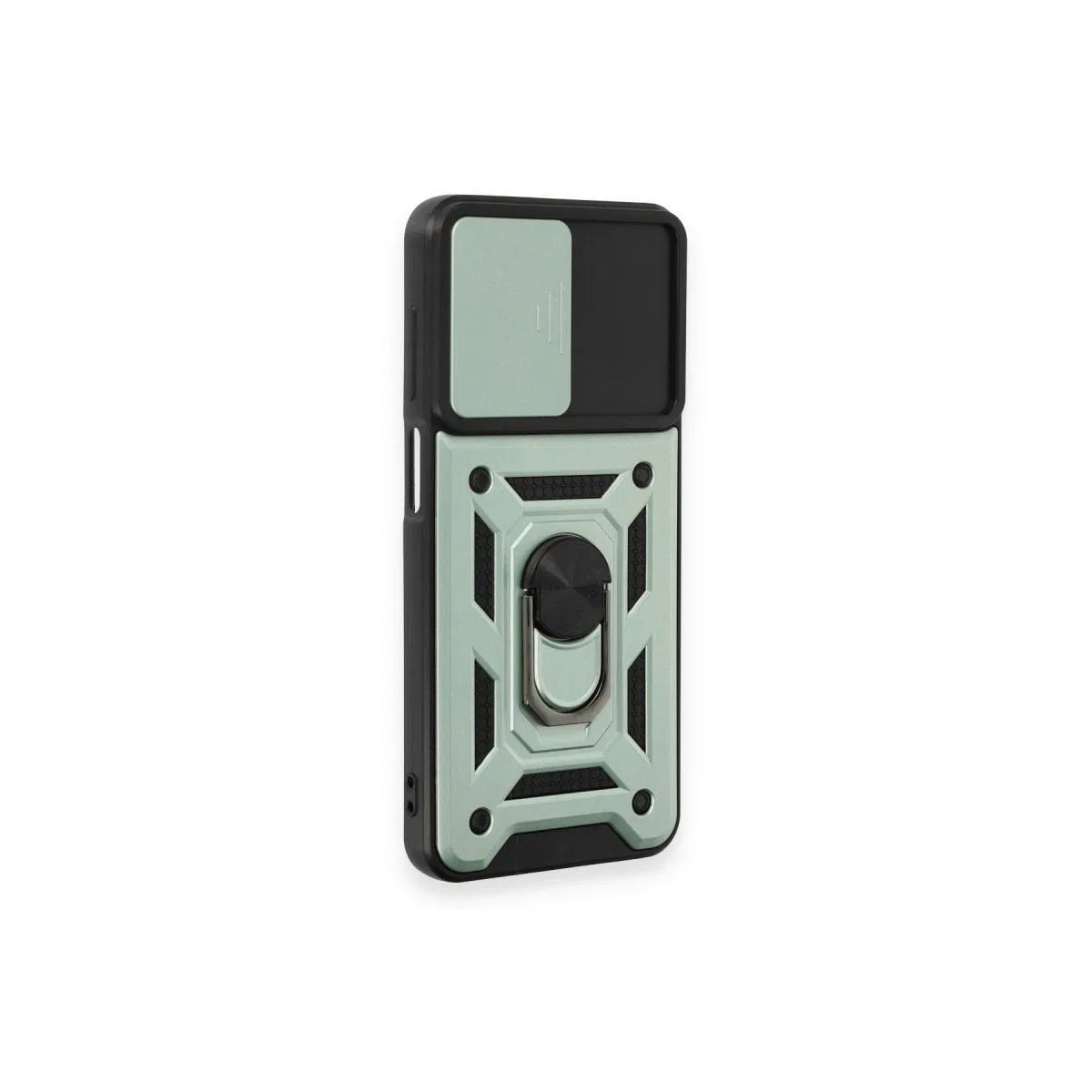 Samsung Galaxy M14 5g Kılıf Pars Lens Yüzüklü Silikon - Yeşil