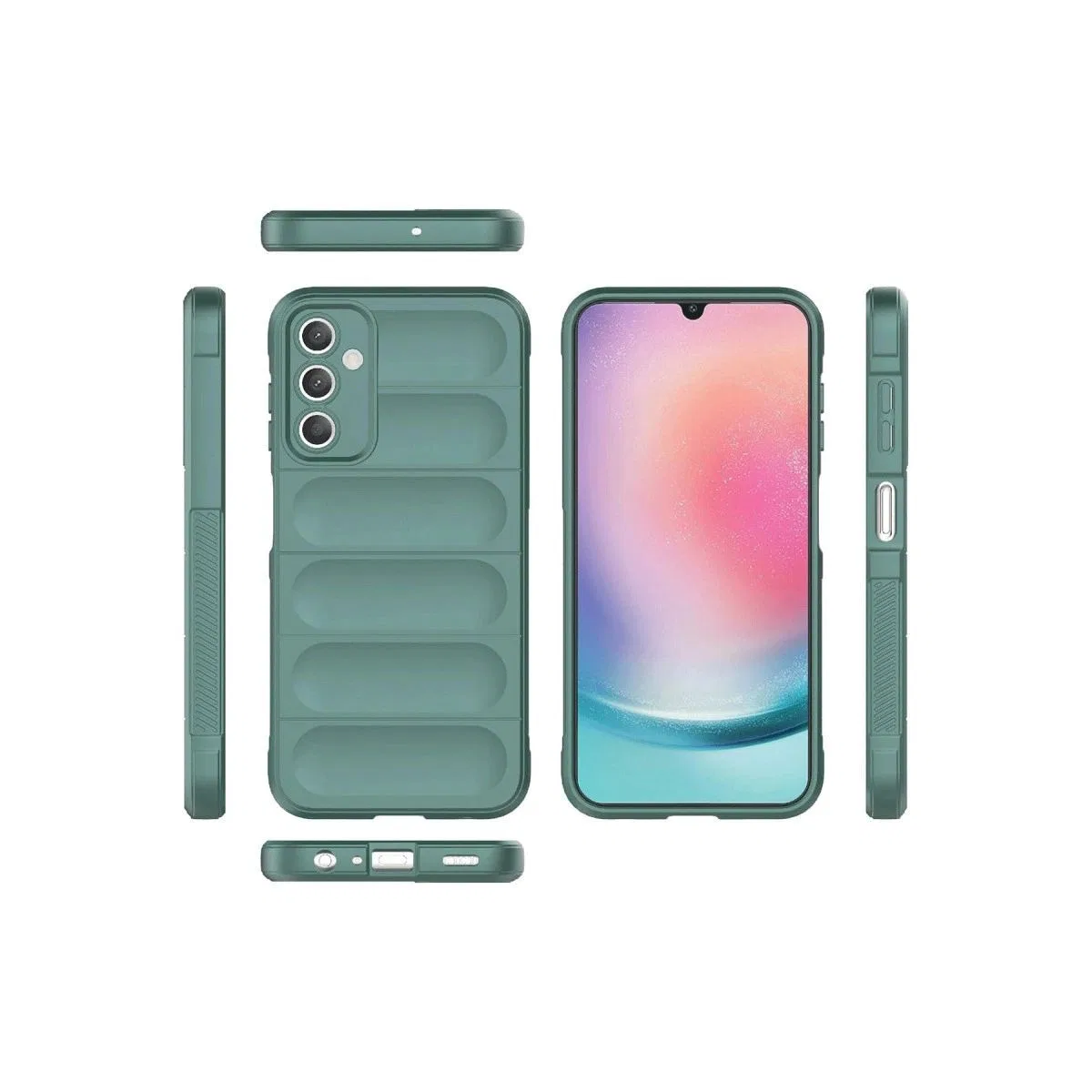 Samsung A36 Kılıf Optimum Silikon - Koyu Yeşil