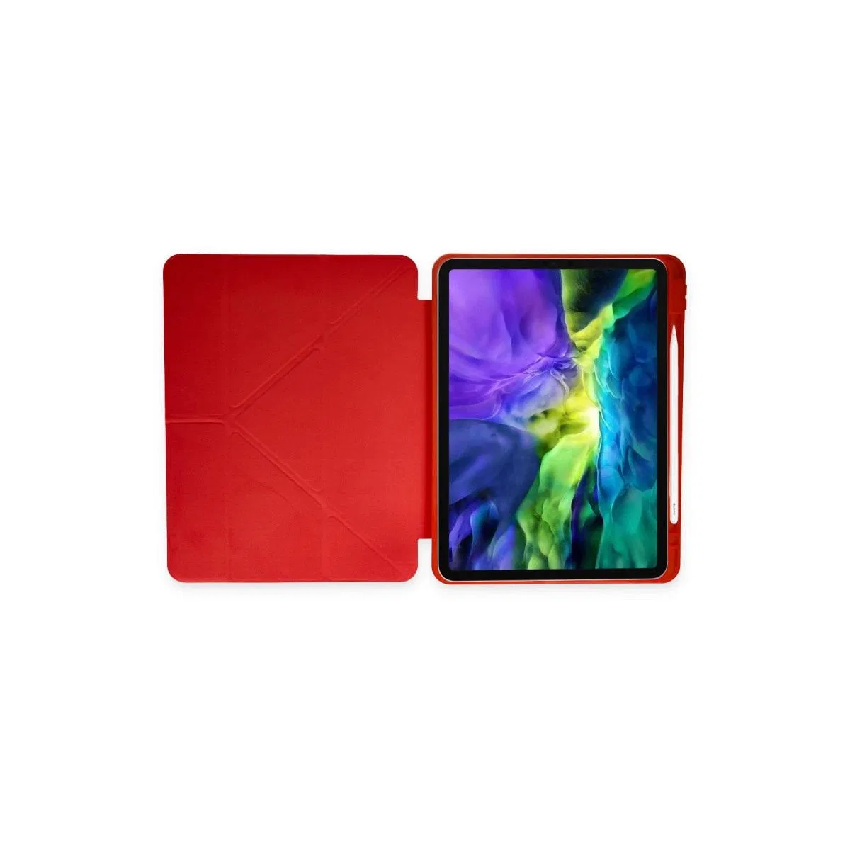 Samsung Galaxy T737 Tab S7 Fe 12. 4 Kılıf Kalemlikli Mars Tablet Kılıfı - Kırmızı