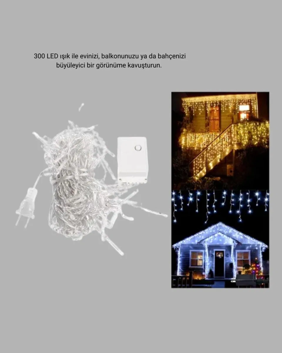 3x3 Metre Perde Led Işık – Parti Ve Bahçe Dekorasyonu Yeni Nesil