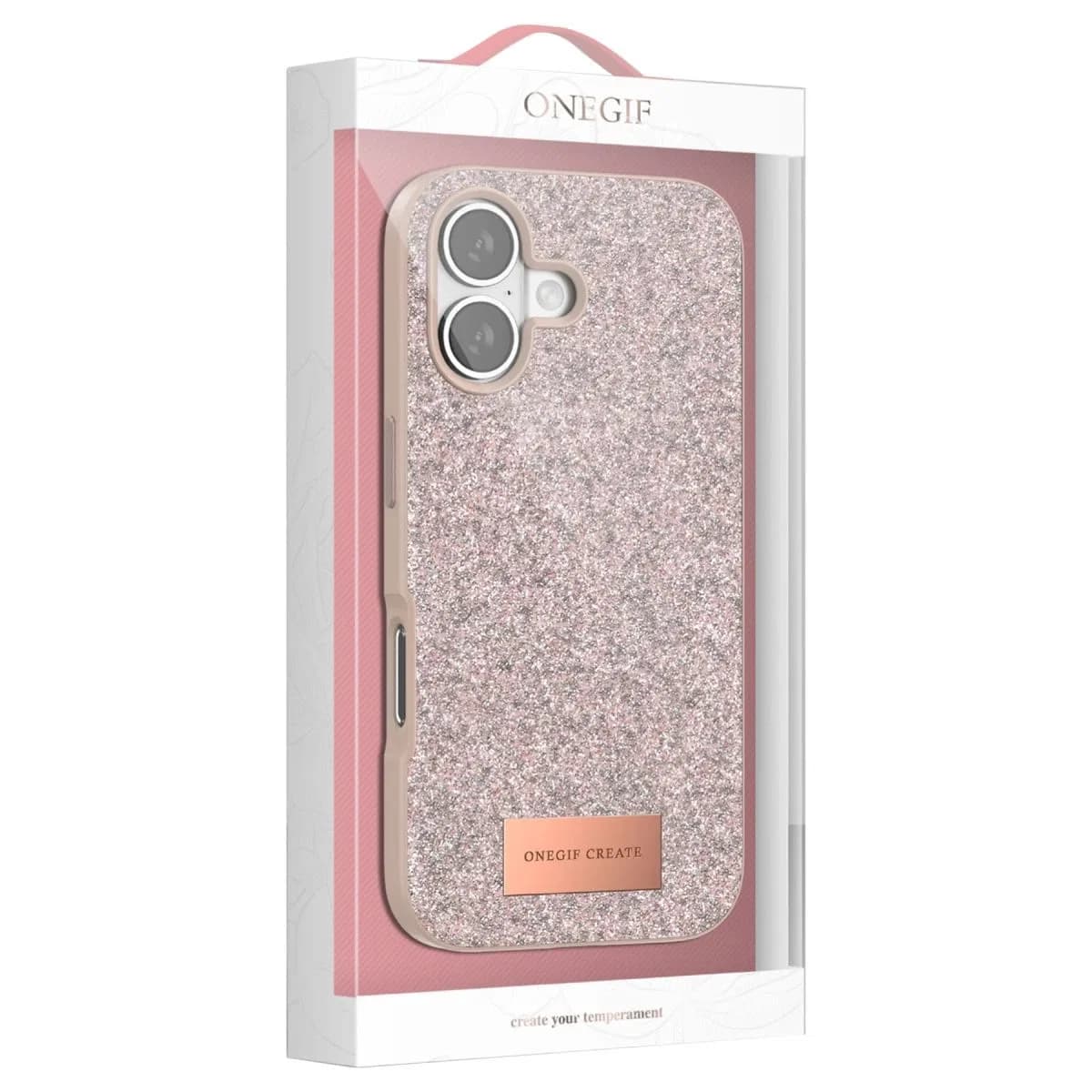 Onegif Apple İphone 17 Pro Bright Simli Kapak - Mavi