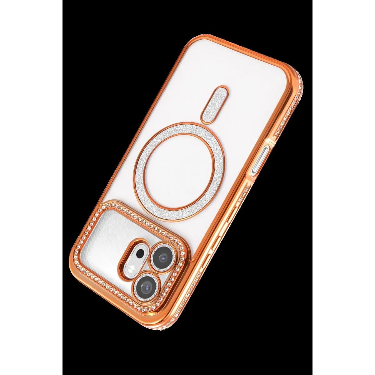 Huawei Honor 600 Joke Simli Magneticsafe Kılıf - Turuncu
