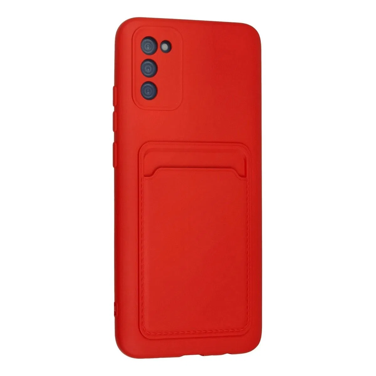 Newface Samsung Galaxy A02s Kılıf Kelvin Kartvizitli Silikon - Kırmızı