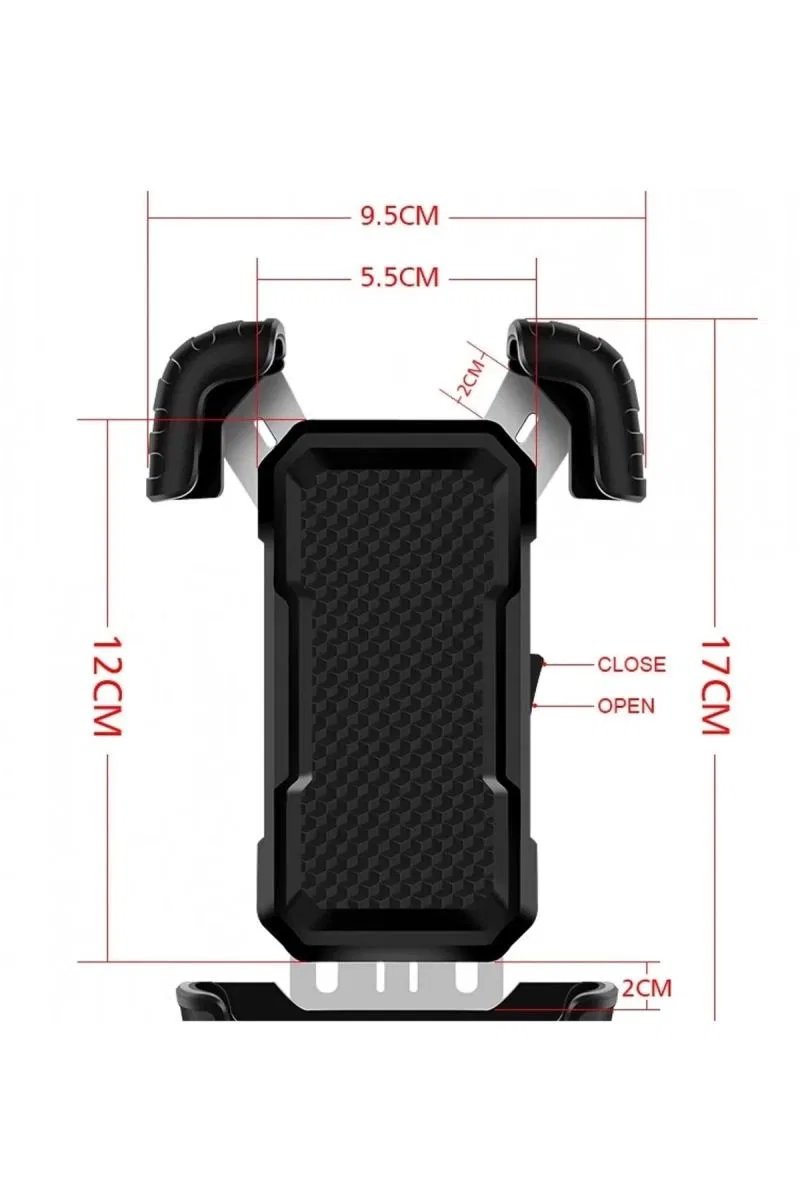 360° Derece Ayarlanabilen Gidon Bağlantılı Bisiklet Motosiklet İçin Abs 4-7. 8″ İnç Telefon Tutucu