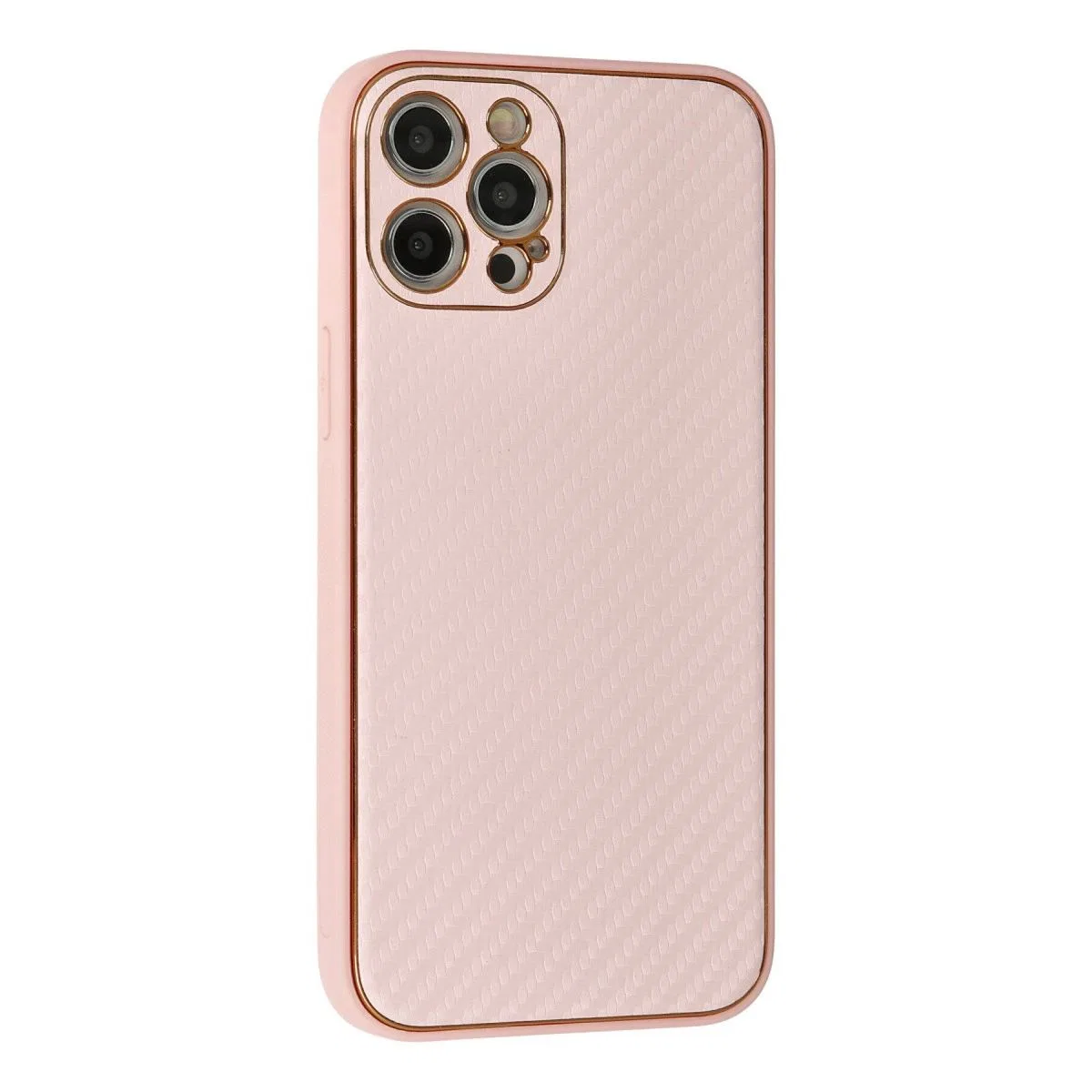 Apple İphone 12 Pro Max Kılıf Coco Karbon Silikon - Pembe