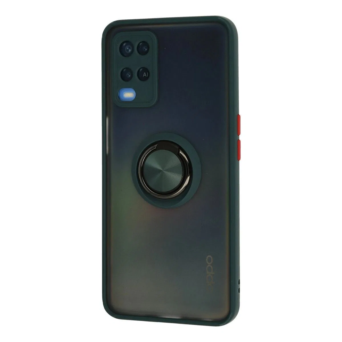 Oppo A54 4g Kılıf Montreal Yüzüklü Silikon Kapak - Yeşil