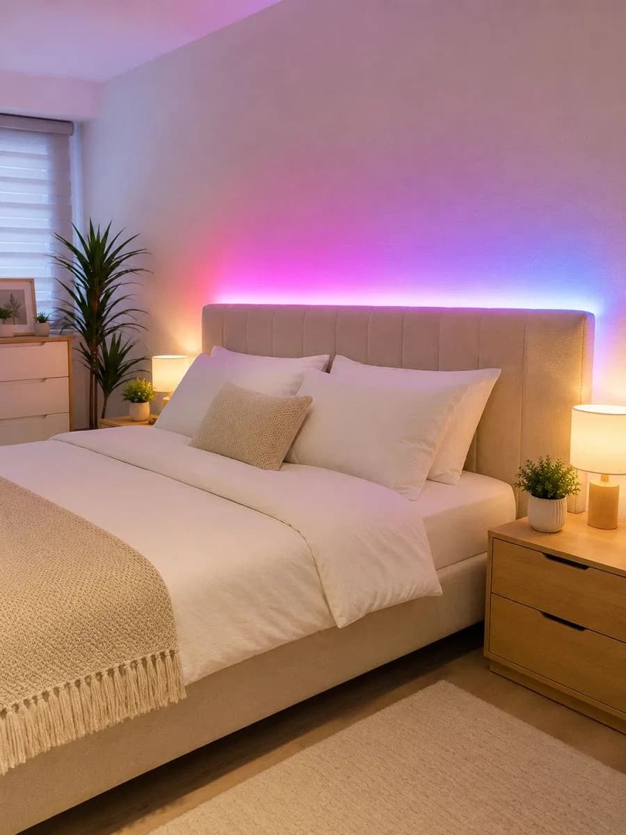Rgb Şerit Led 5 Metre 5050 Smd Kumandalı Çok Renkli Ev Oda Tv Arkası Dekoratif Aydınlatma