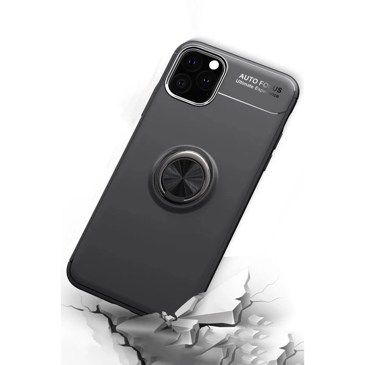 Apple İphone 11 Pro Kılıf Range Yüzüklü Silikon - Kırmızı