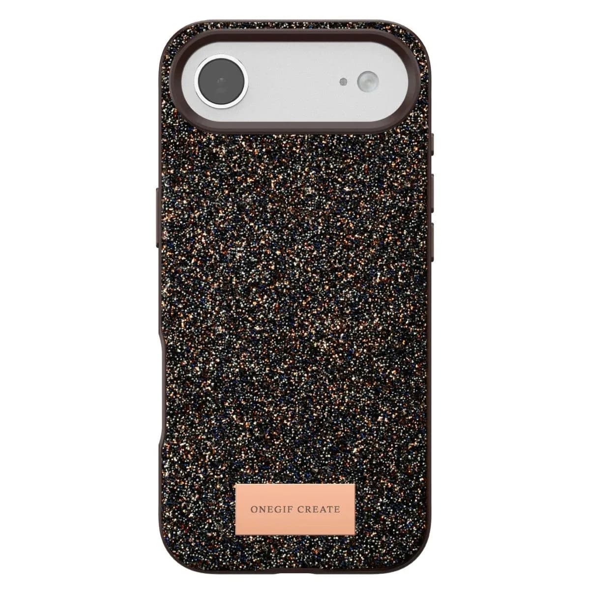 Onegif Apple İphone 17 Air Bright Simli Kapak - Gold