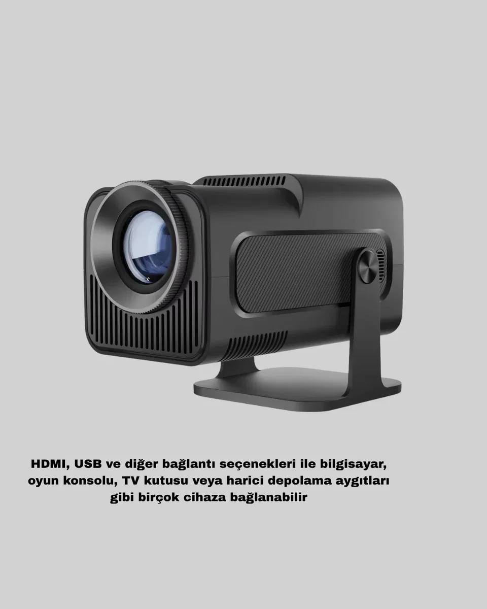 HDMI USB Girişli Akıllı Projeksiyon Cihazı Taşınabilir Düşük Tüketimli