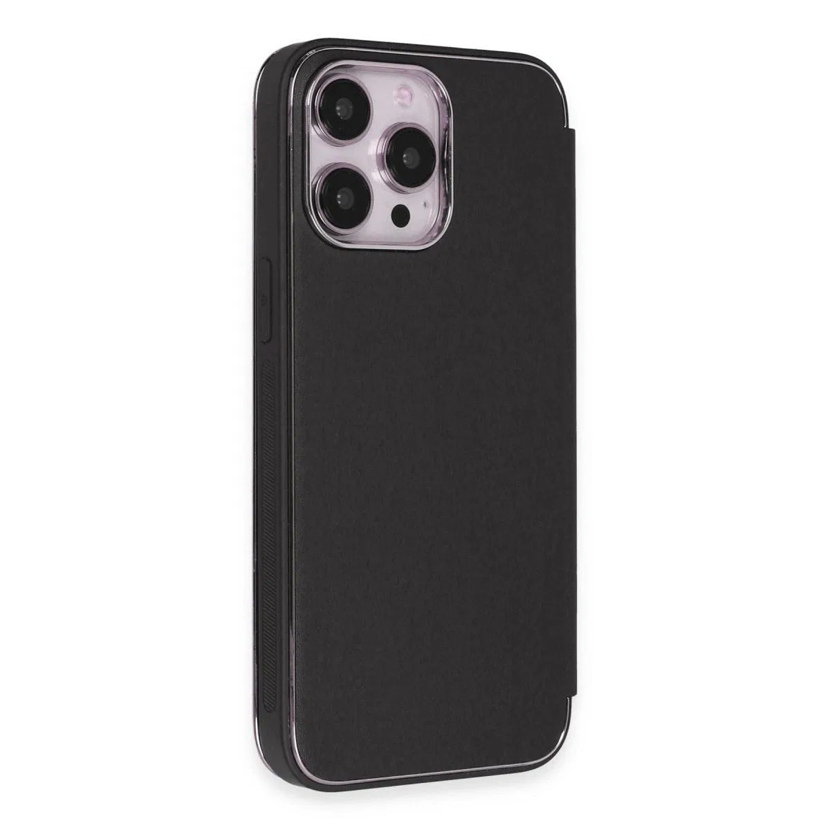 Apple İphone 14 Pro Kılıf Dolpin Kapaklı - Siyah