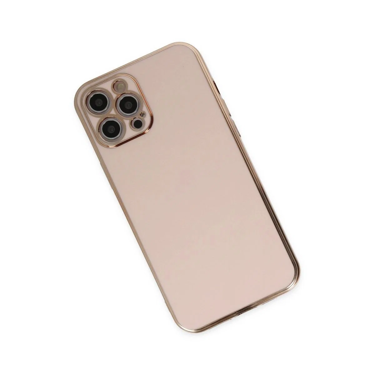 Apple İphone 12 Pro Max Kılıf Volet Silikon - Pembe
