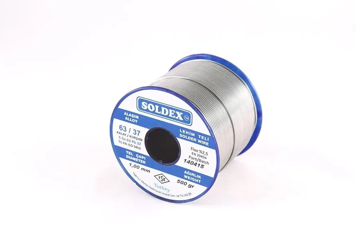 63-37 Lehim Teli 200 Gr 1, 2 Mm, Sn: 63 - Pb: 37
