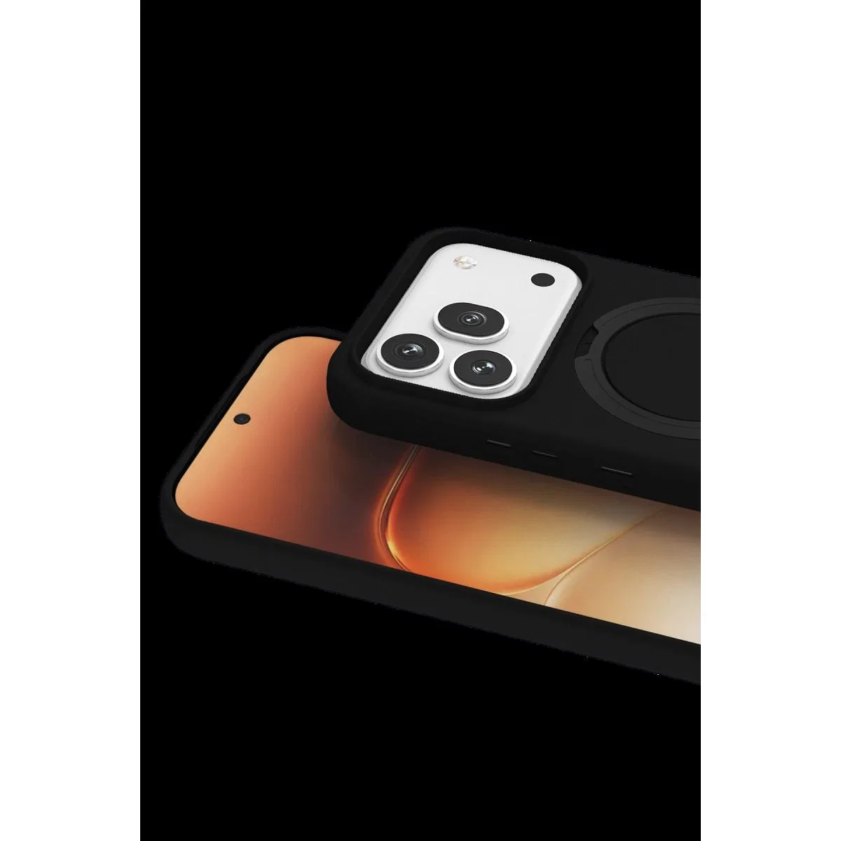 Huawei Honor 600 Regal Magsafe Standlı Kapak - Siyah