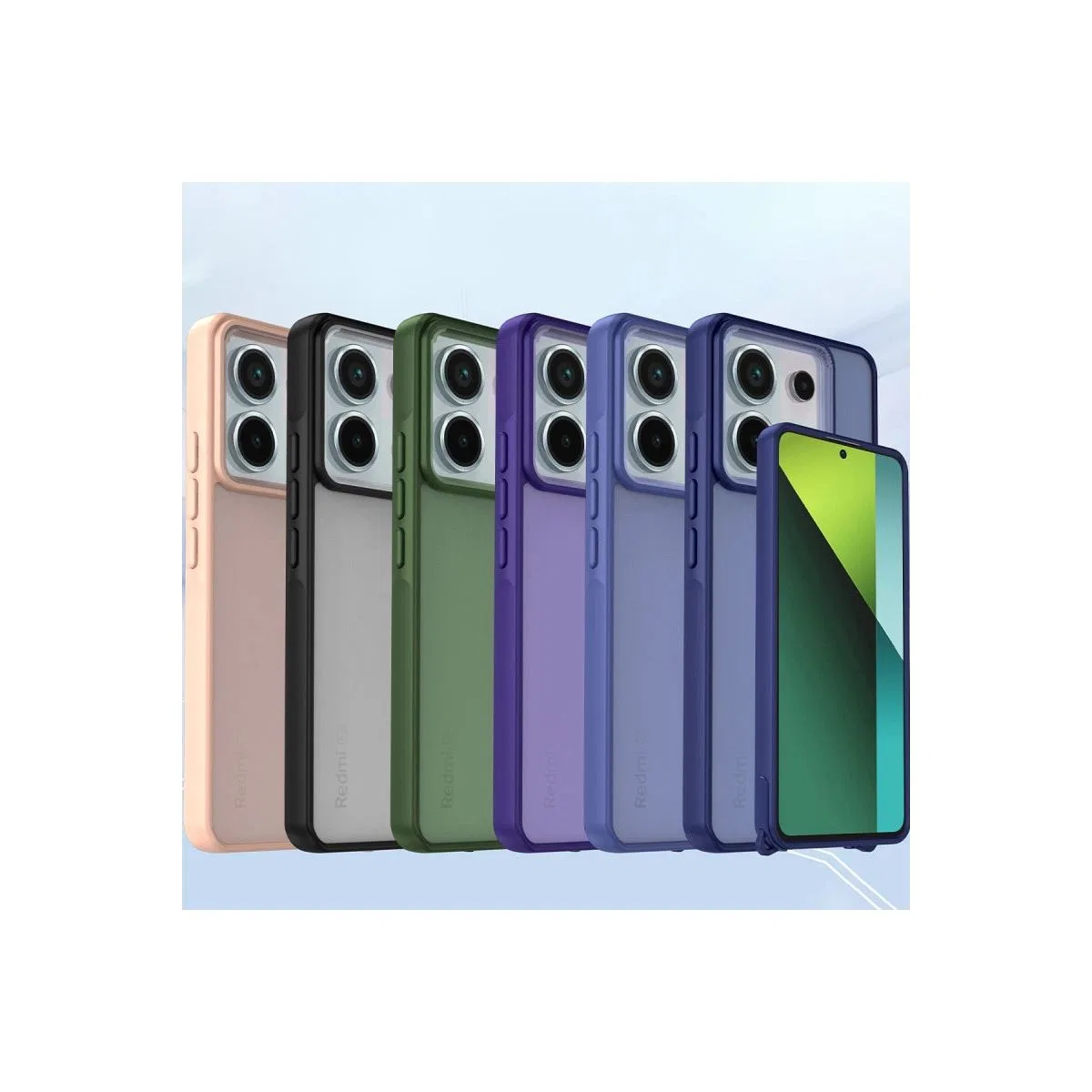 Xiaomi Redmi Note 13 Pro 5g Kılıf Elegant Kapak - Pudra